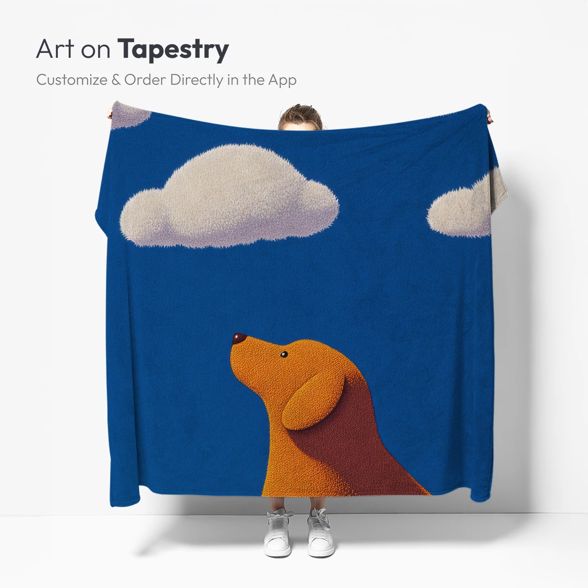 Dreamy Canine Gaze: Clouds and Serenity - Image 5