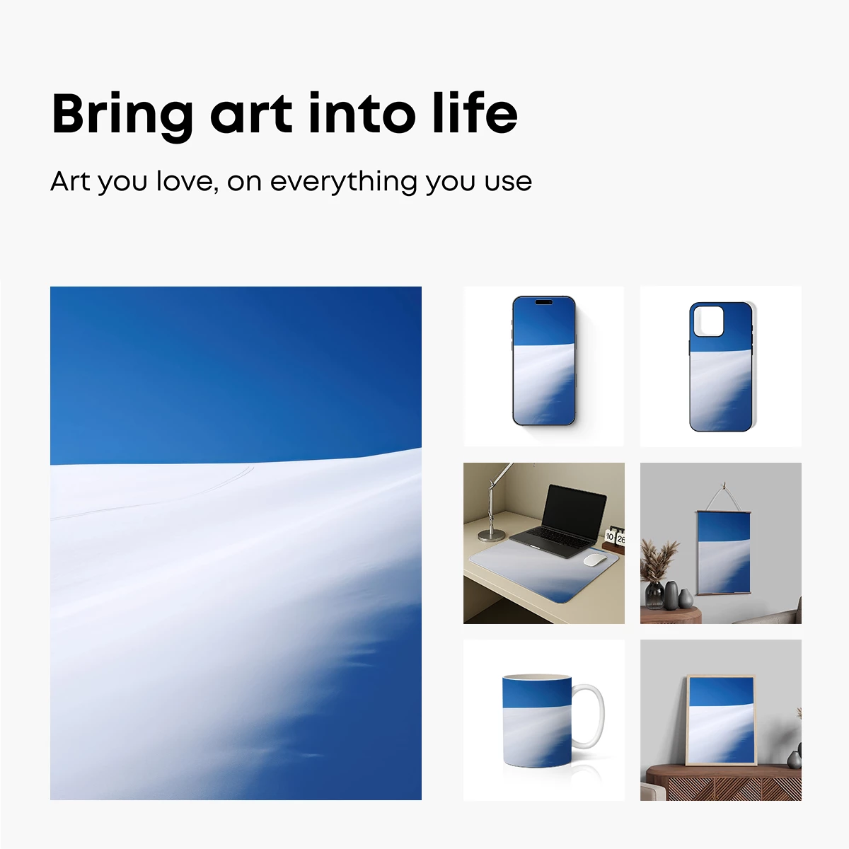 Eternal Snowscape: Serene Slopes Under Azure Skies - Image 2