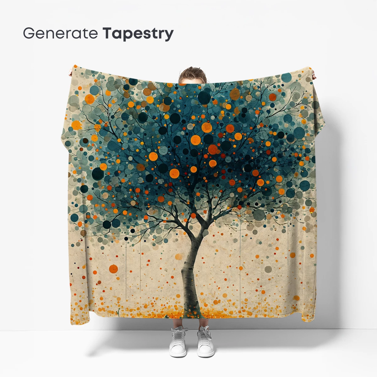 Dot-Painted Tree: Abstract Nature's Symphony - Image 5