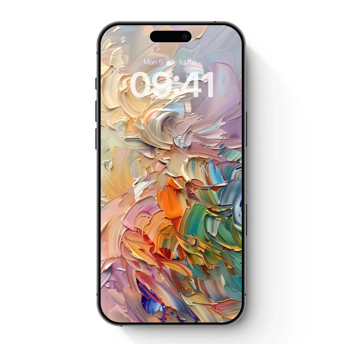 Abstract Floral Symphony in Impasto Layers