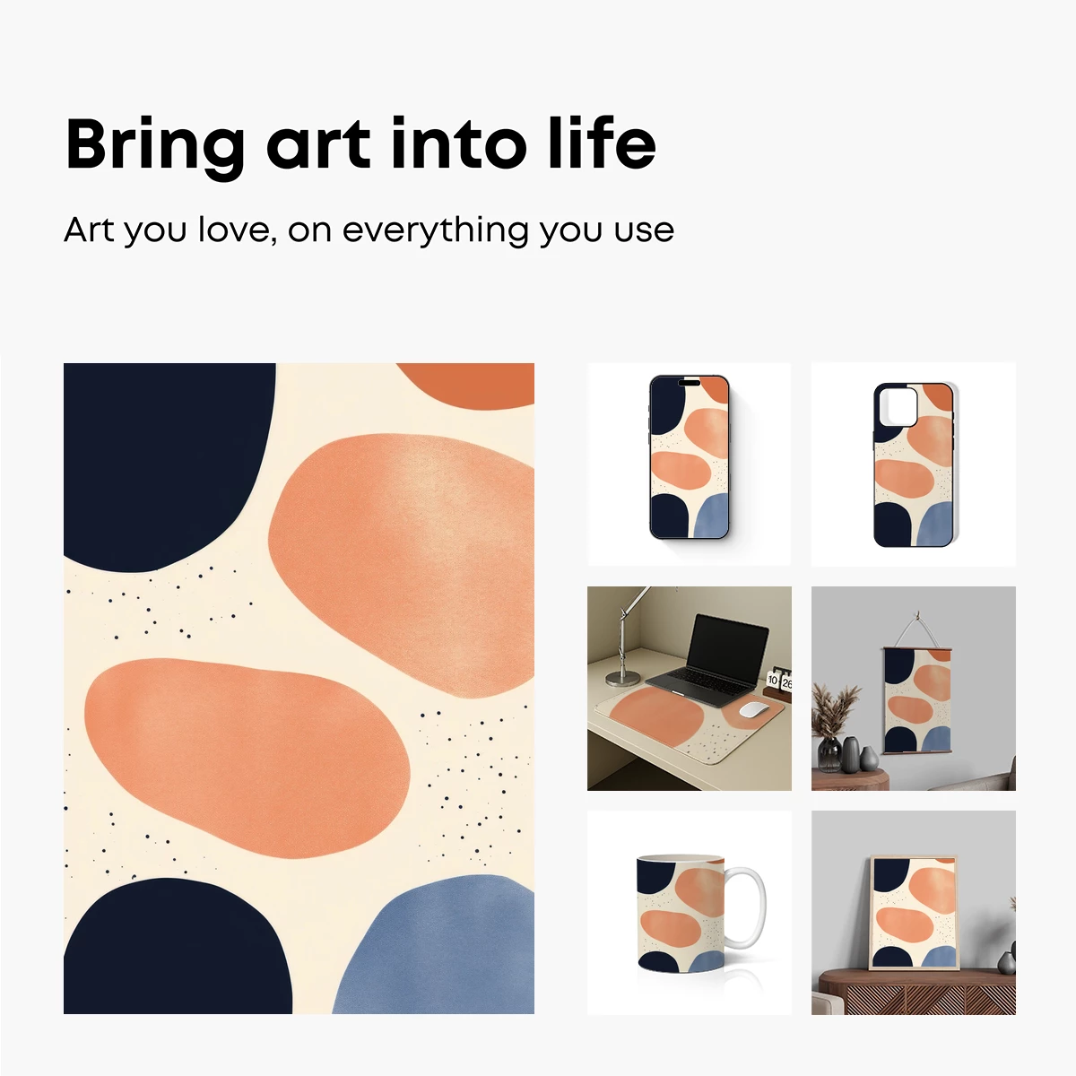 Abstract Blob Harmony: Modern Minimalist Palette - Image 2