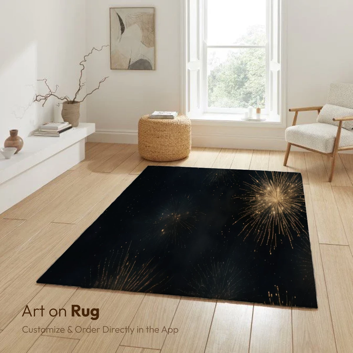 Golden Fireworks Symphony in Night Sky - Image 5