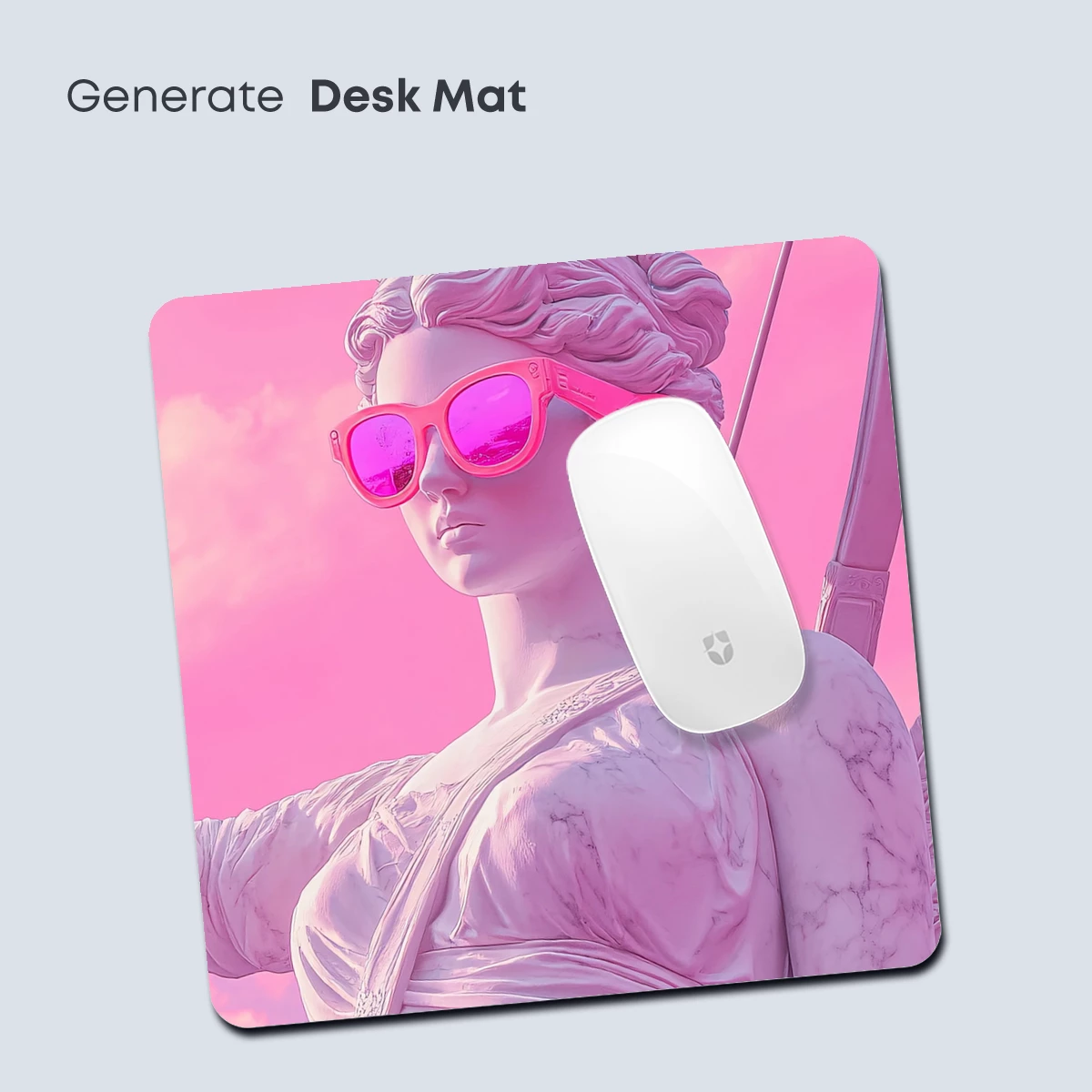 Pink Marble Goddess with Sunglasses - Image 4
