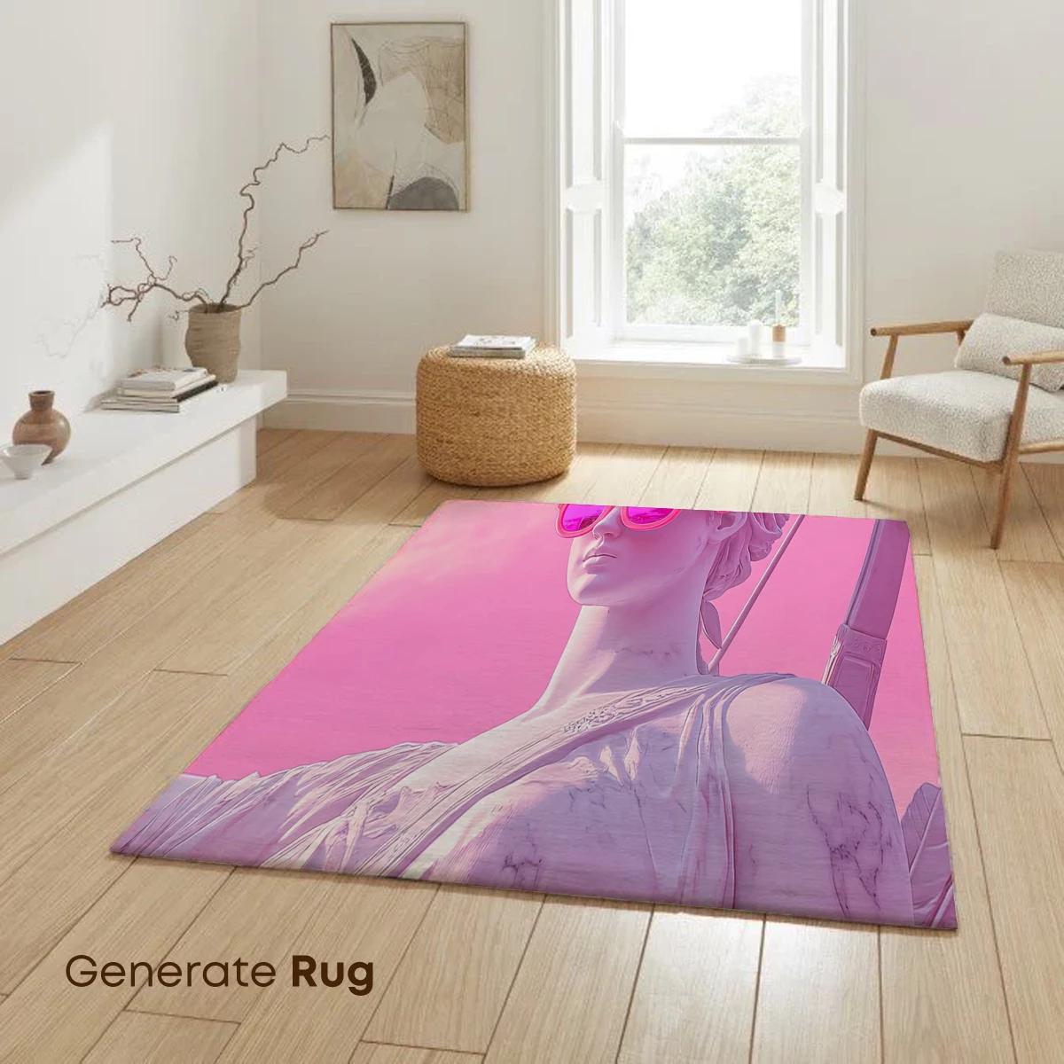 Pink Marble Goddess with Sunglasses - Image 6