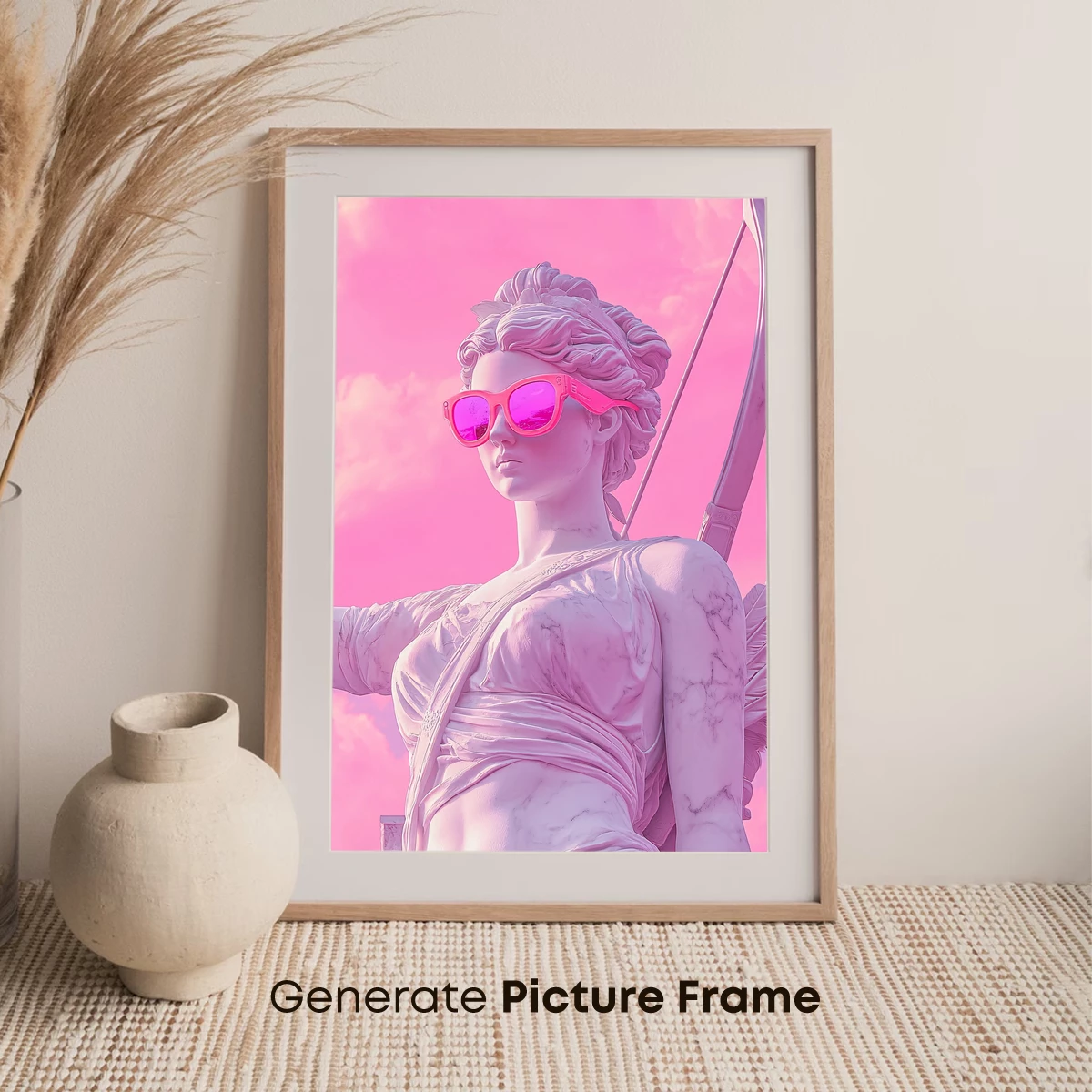 Pink Marble Goddess with Sunglasses - Image 7