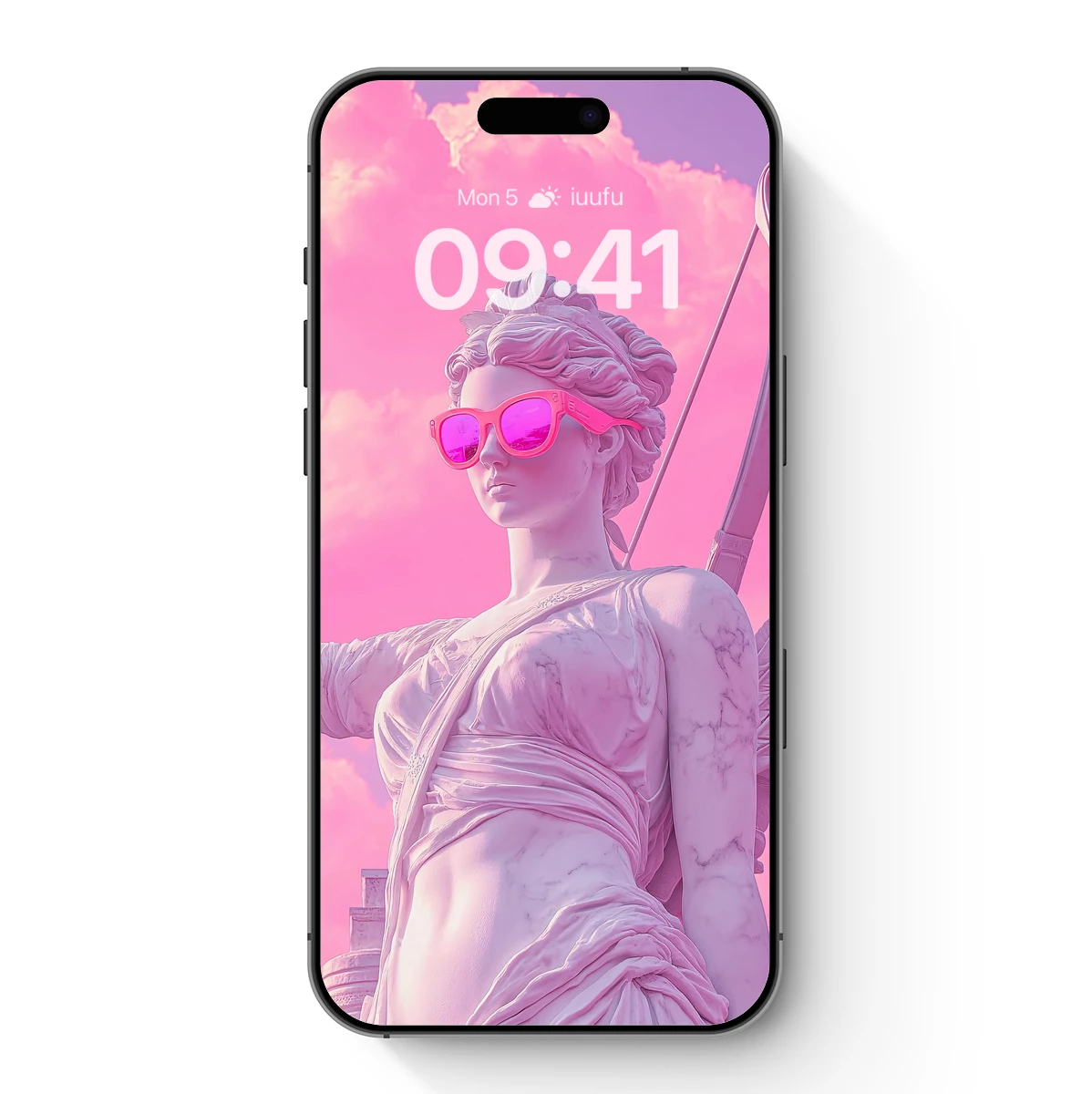 Pink Marble Goddess with Sunglasses
