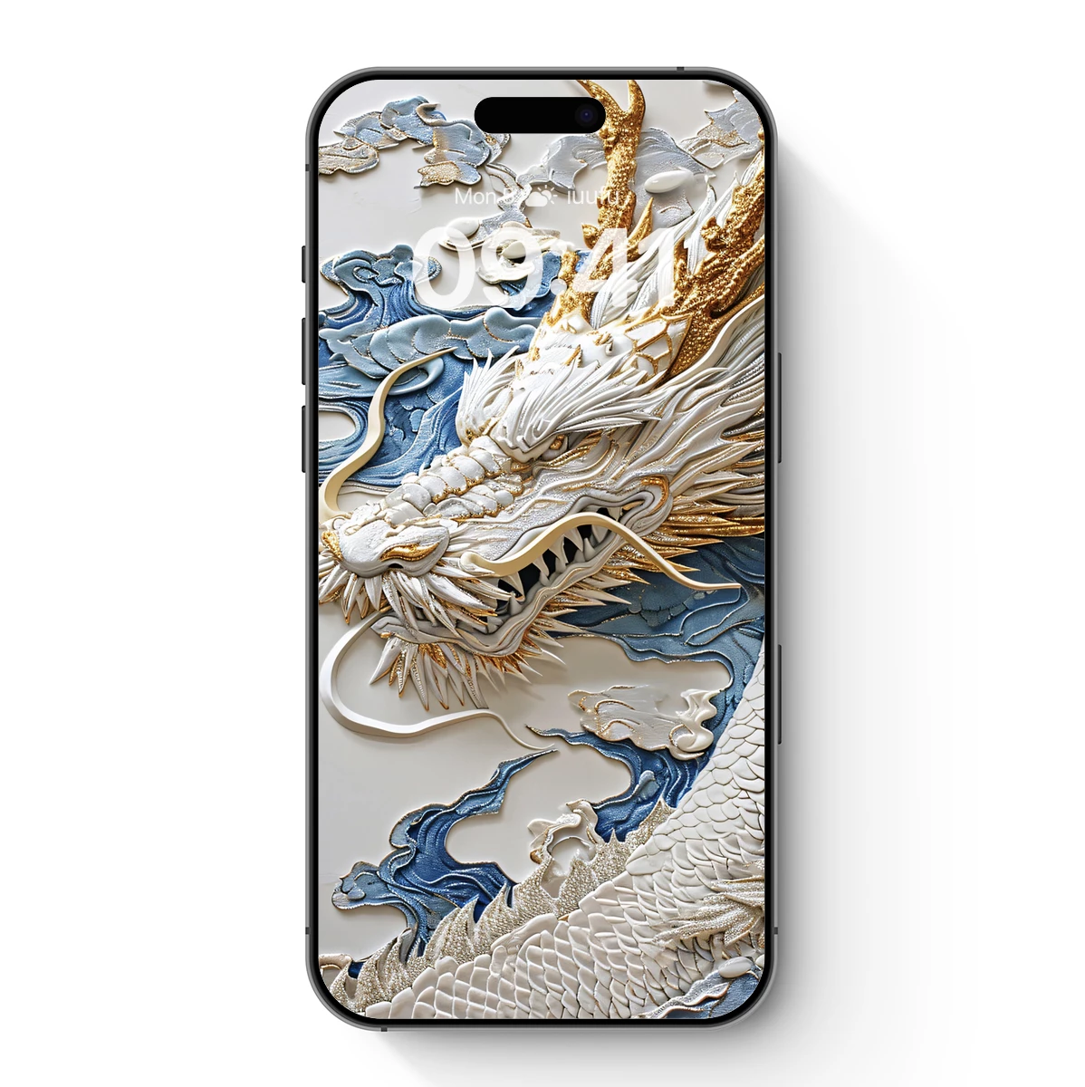 Ethereal Dragon in Gold and White Ethereal Dragon in Gold and White