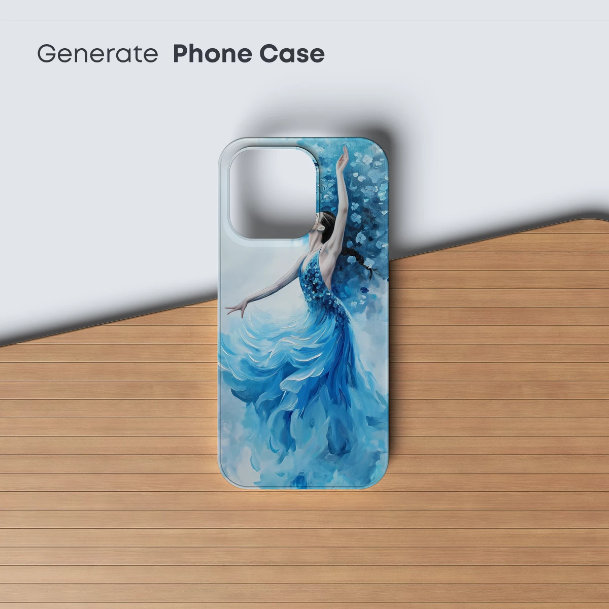 Ethereal Blue Waltz: A Dance of Floral Elegance - Image 3