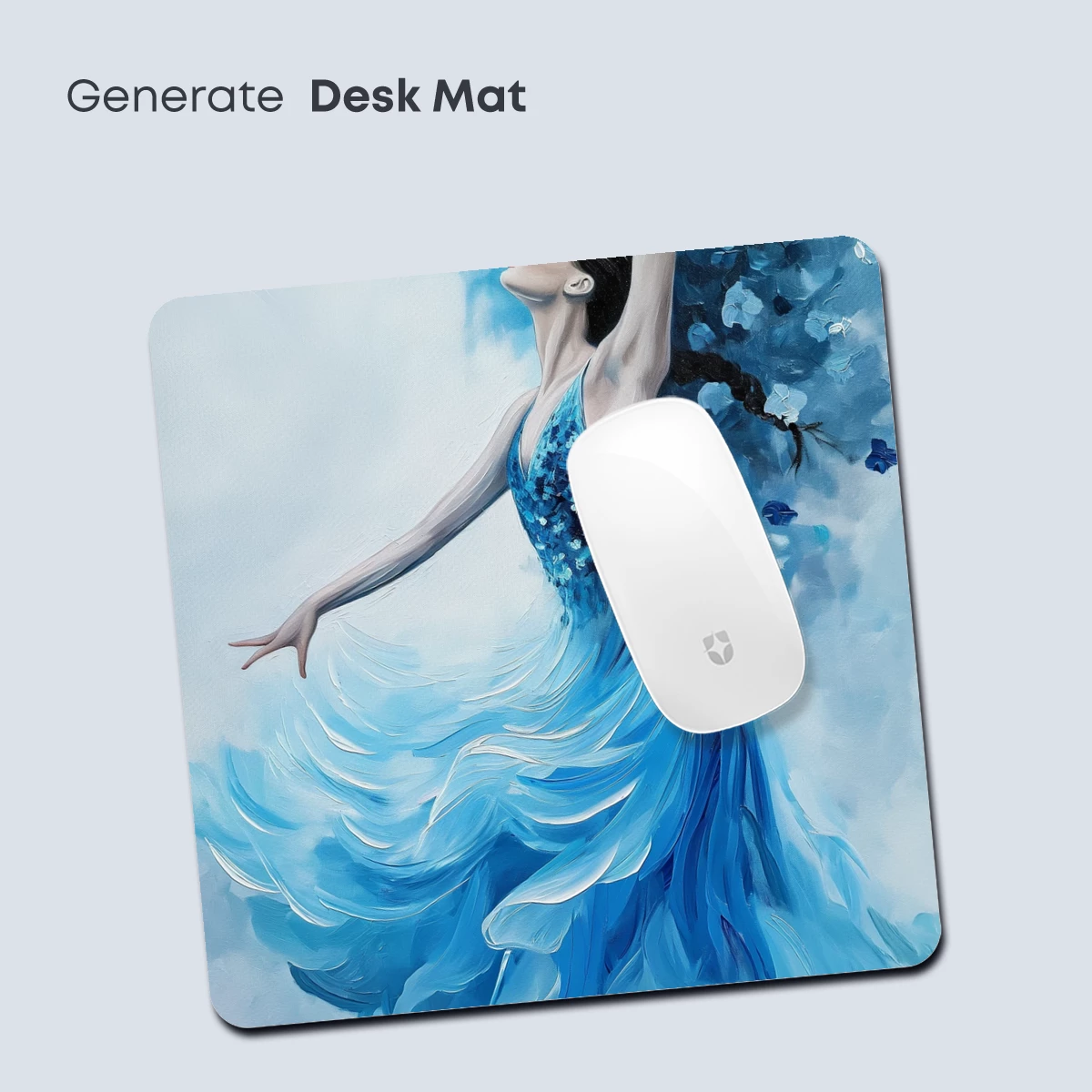 Ethereal Blue Waltz: A Dance of Floral Elegance - Image 4
