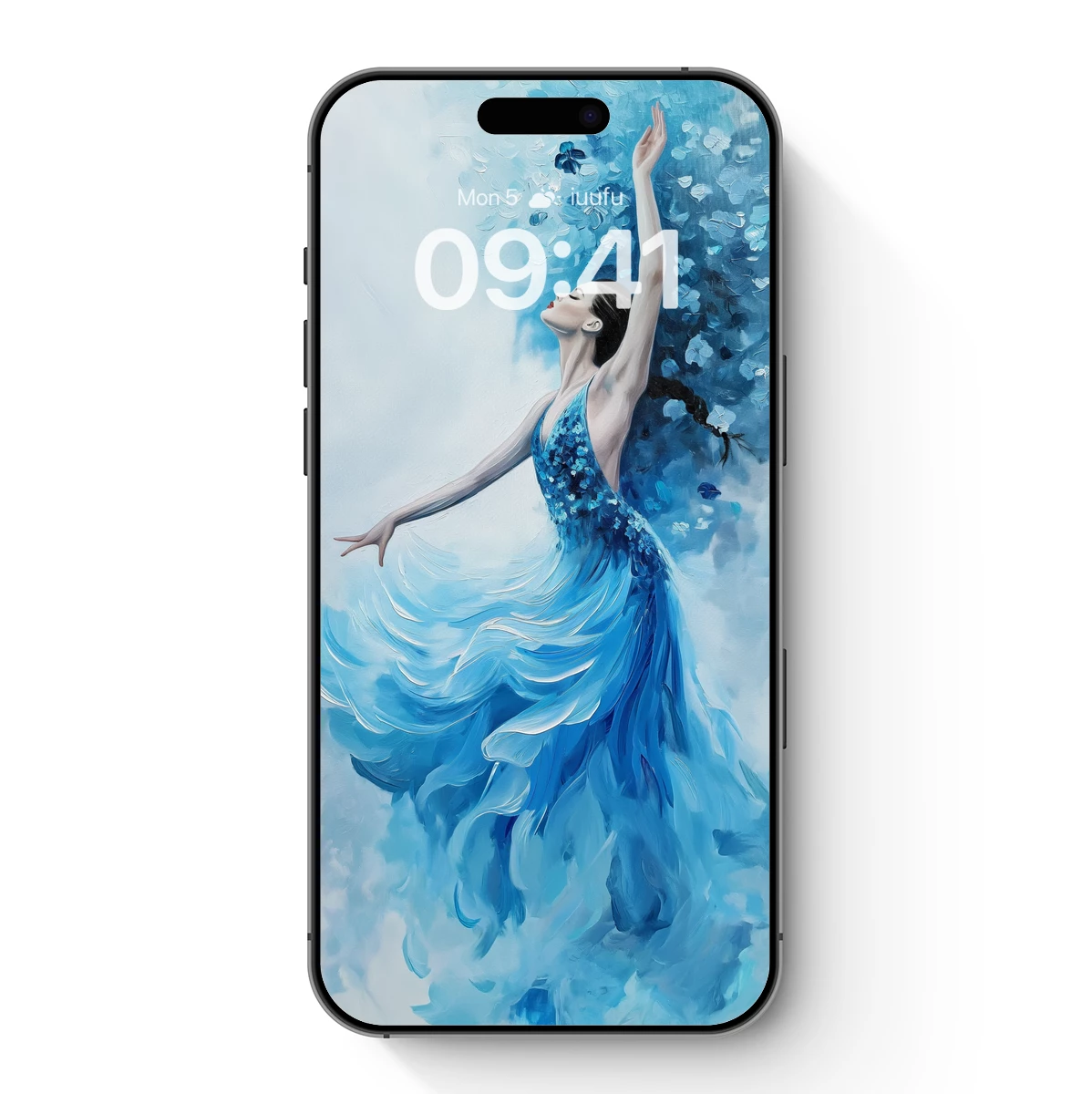 Ethereal Blue Waltz: A Dance of Floral Elegance