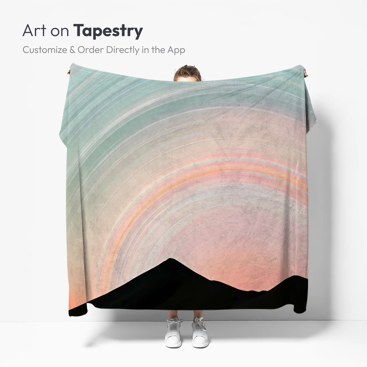 Ethereal Mountain Dawn: A Symphony of Pastel Swirls - Image 5