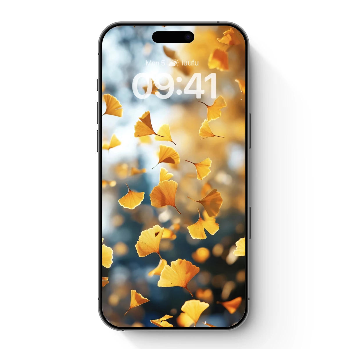 Autumn's Golden Waltz: Falling Ginkgo Leaves