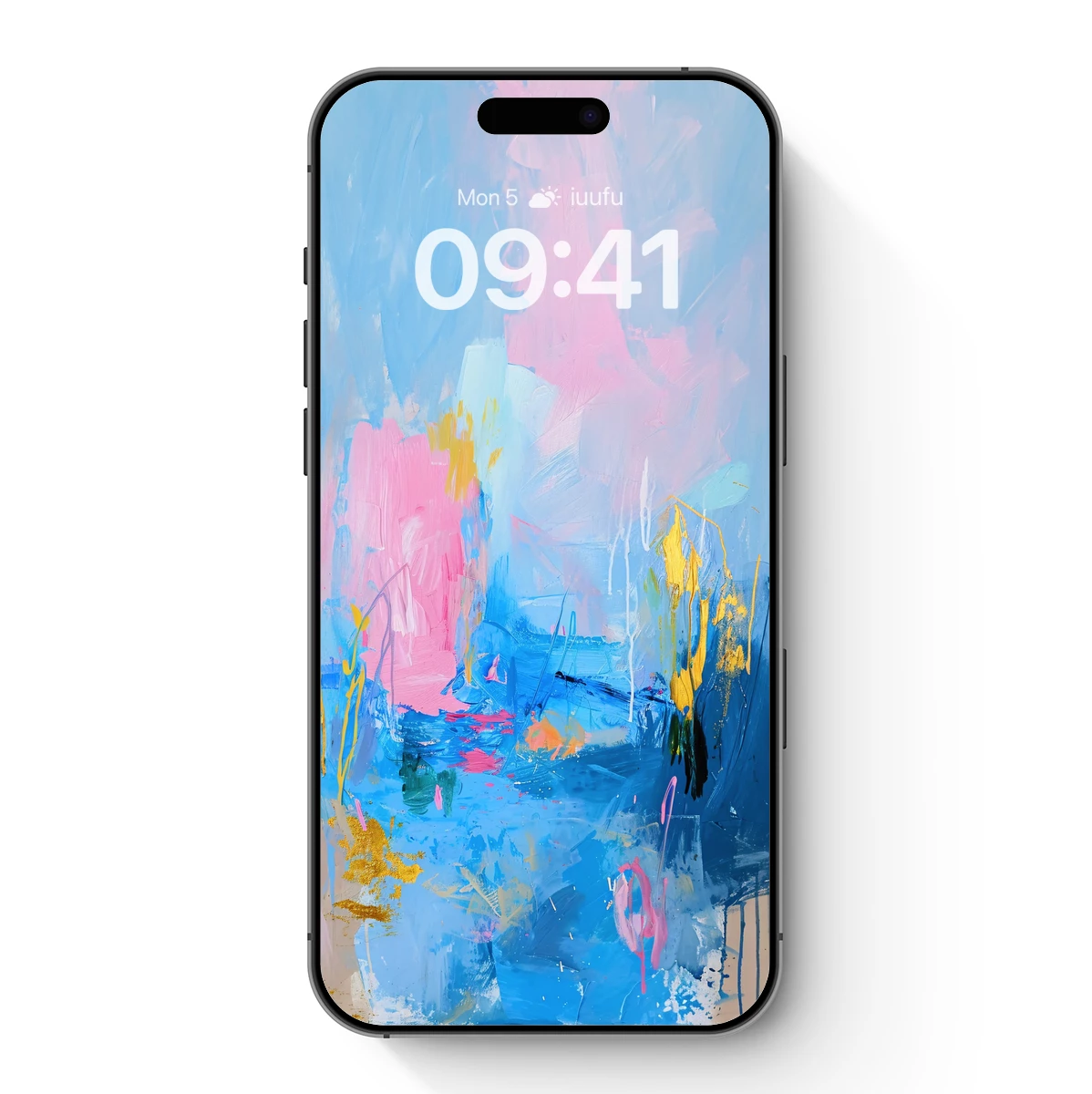 Abstract Symphony in Blue and Pink