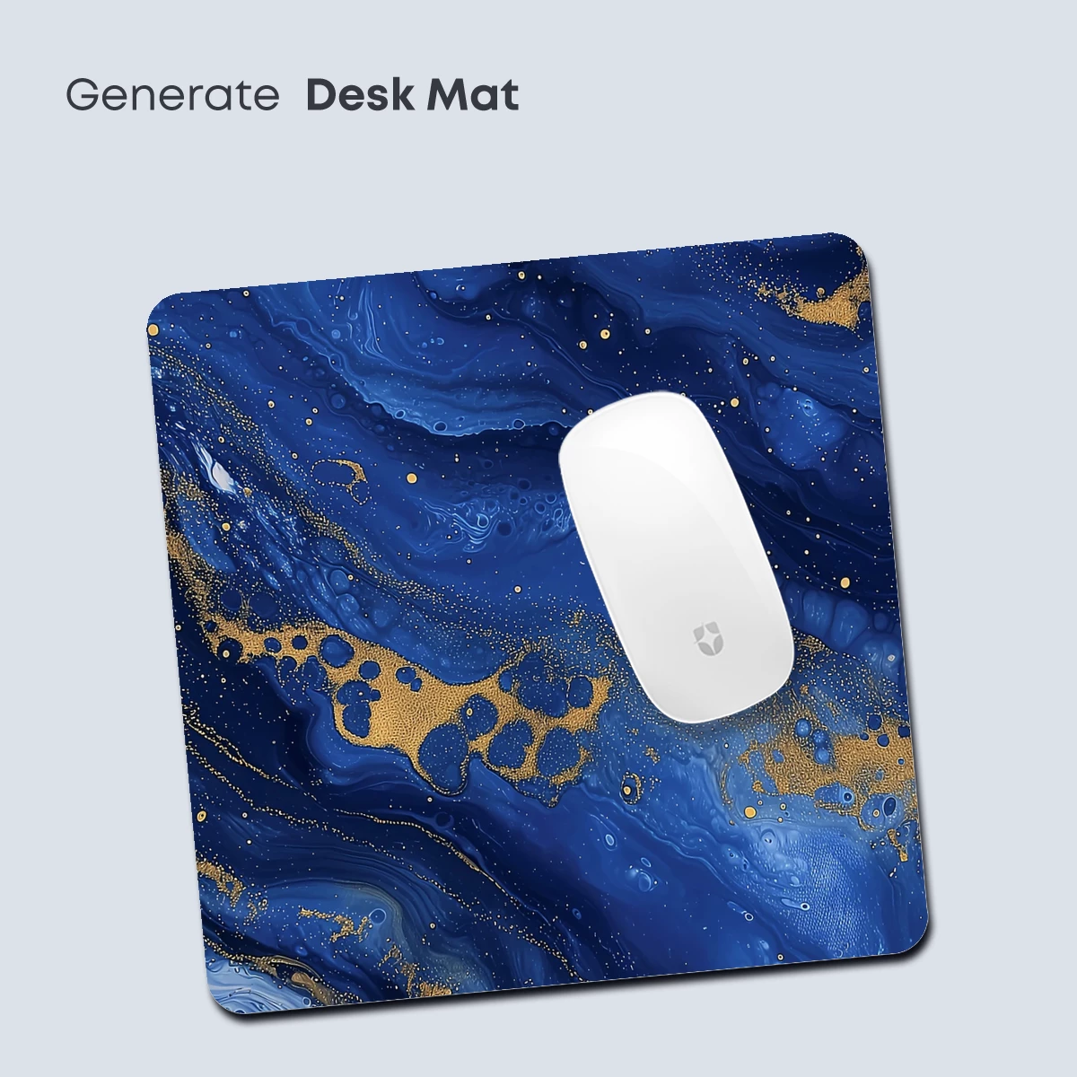 Blue Abyss with Golden Flecks: Abstract Fluid Art - Image 4