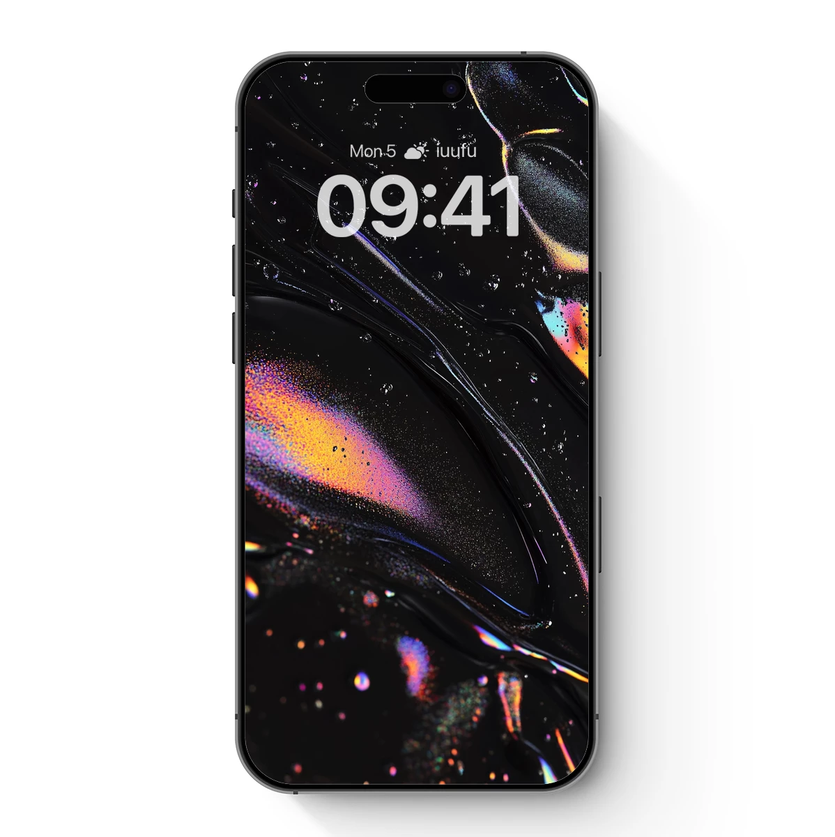 Iridescent Black Abyss: Liquid Light Symphony