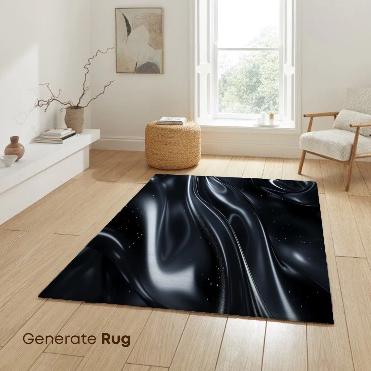 Ethereal Black Silk Waves - Image 6