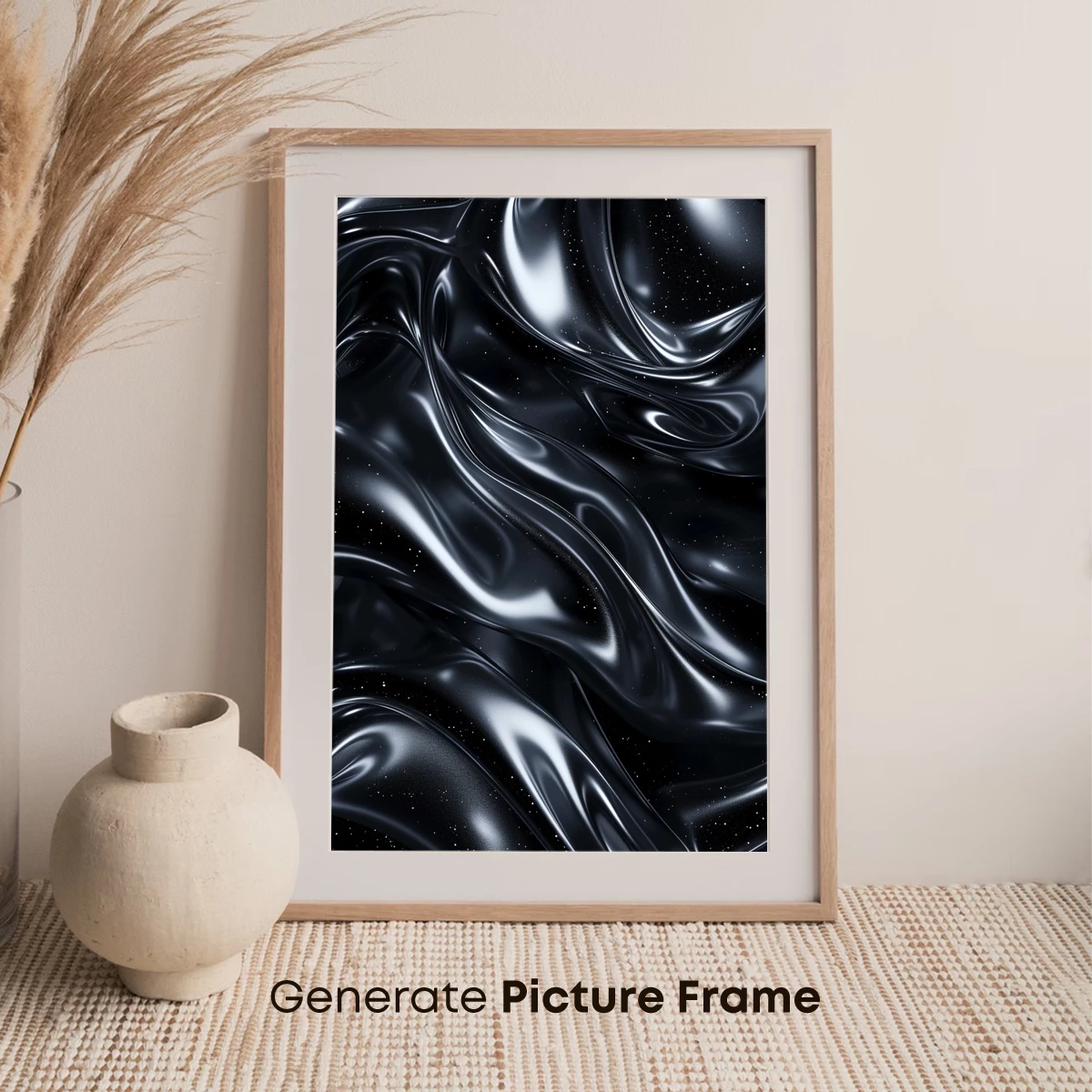Ethereal Black Silk Waves - Image 7