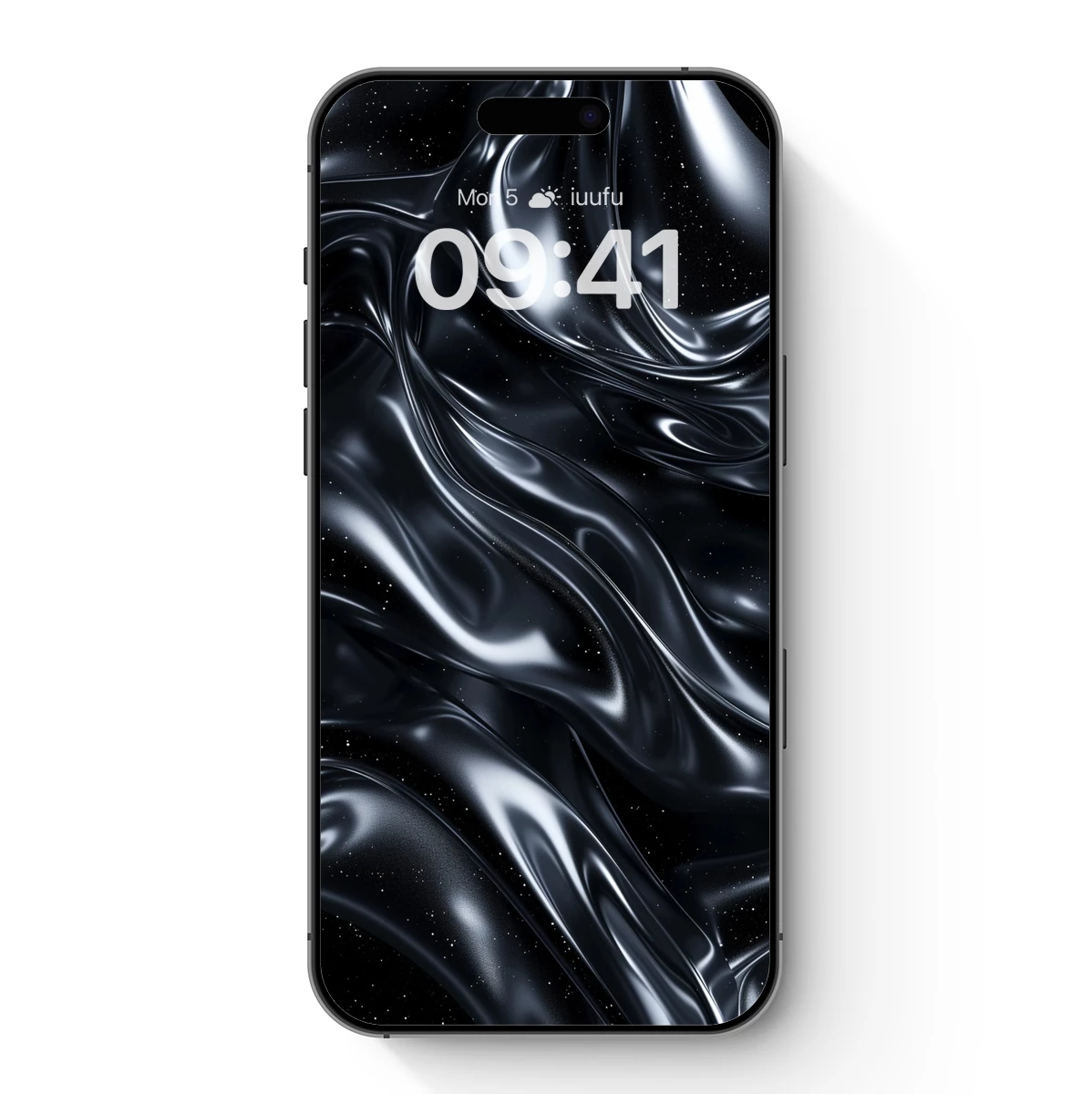 Ethereal Black Silk Waves