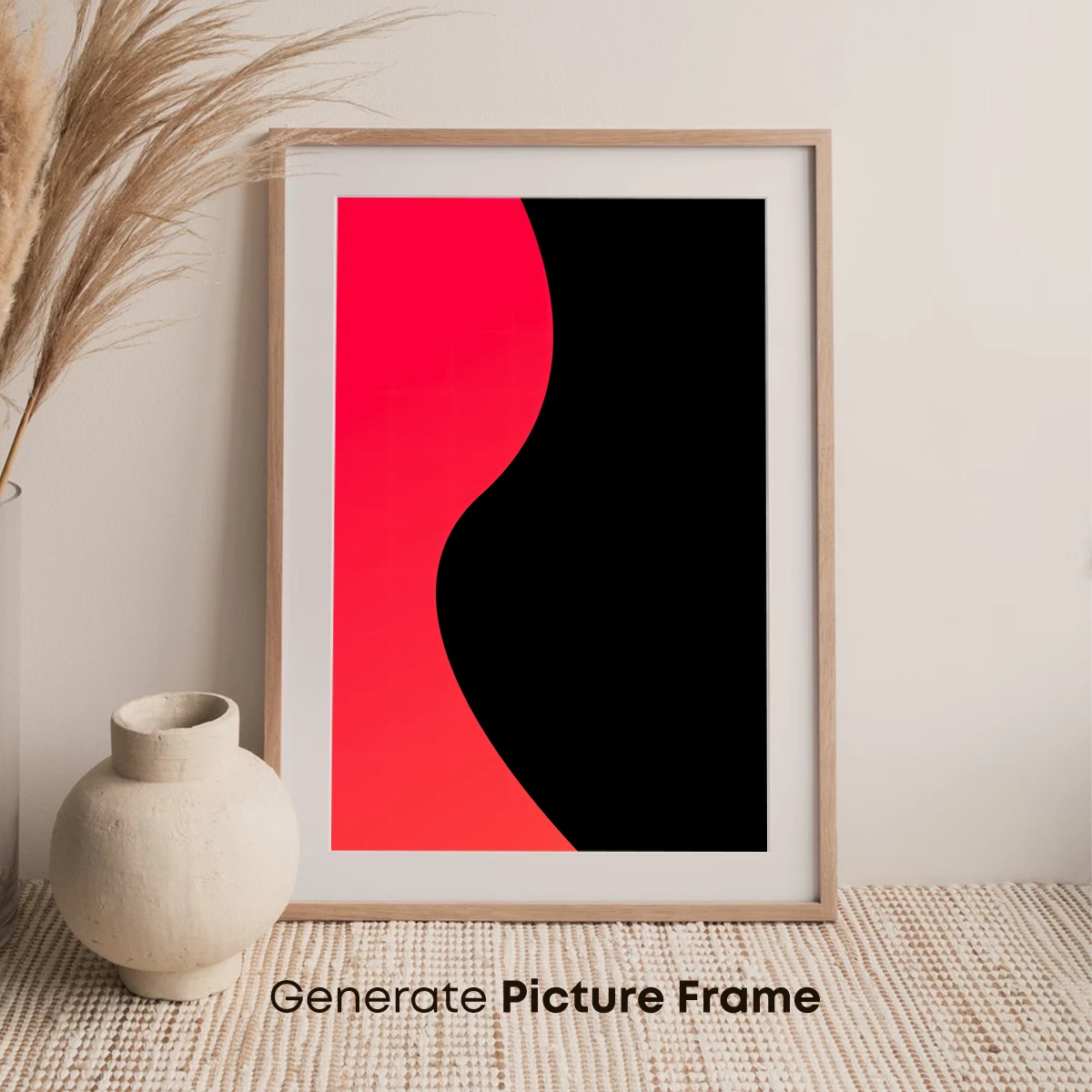 Eclipse of Colors: Red and Black Abstract Harmony - Image 7