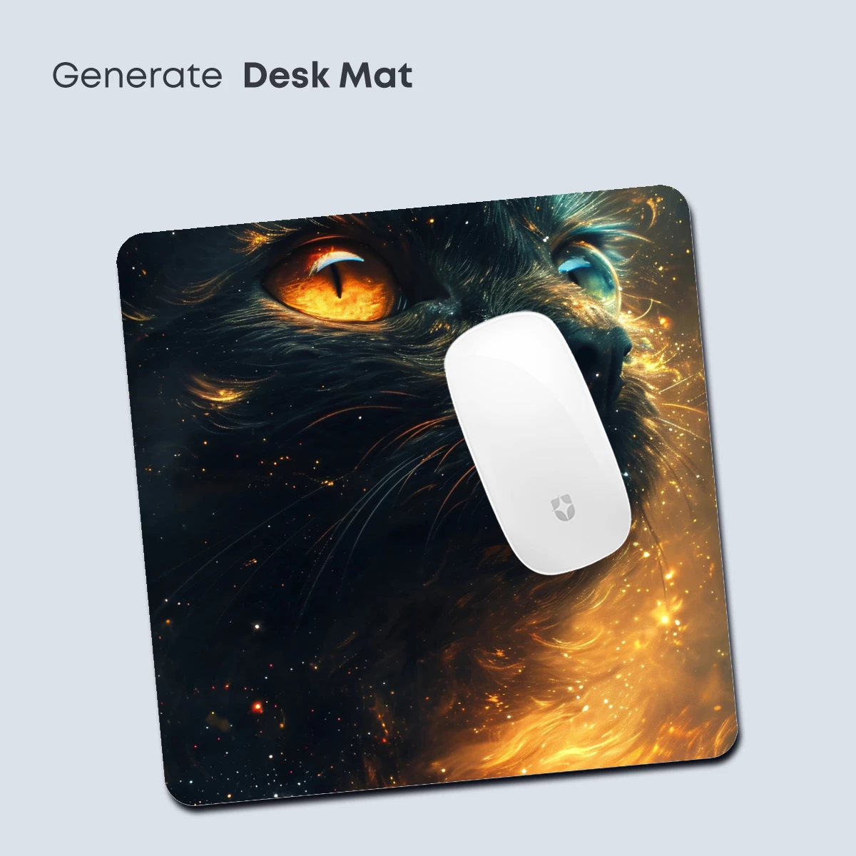 Cosmic Feline: Galaxy-Eyed Cat Art - Image 4