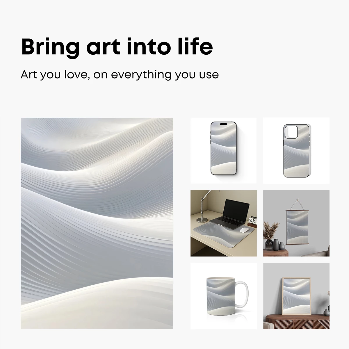 Elegant White Dunes: A Symphony of Curves and Light - Image 2