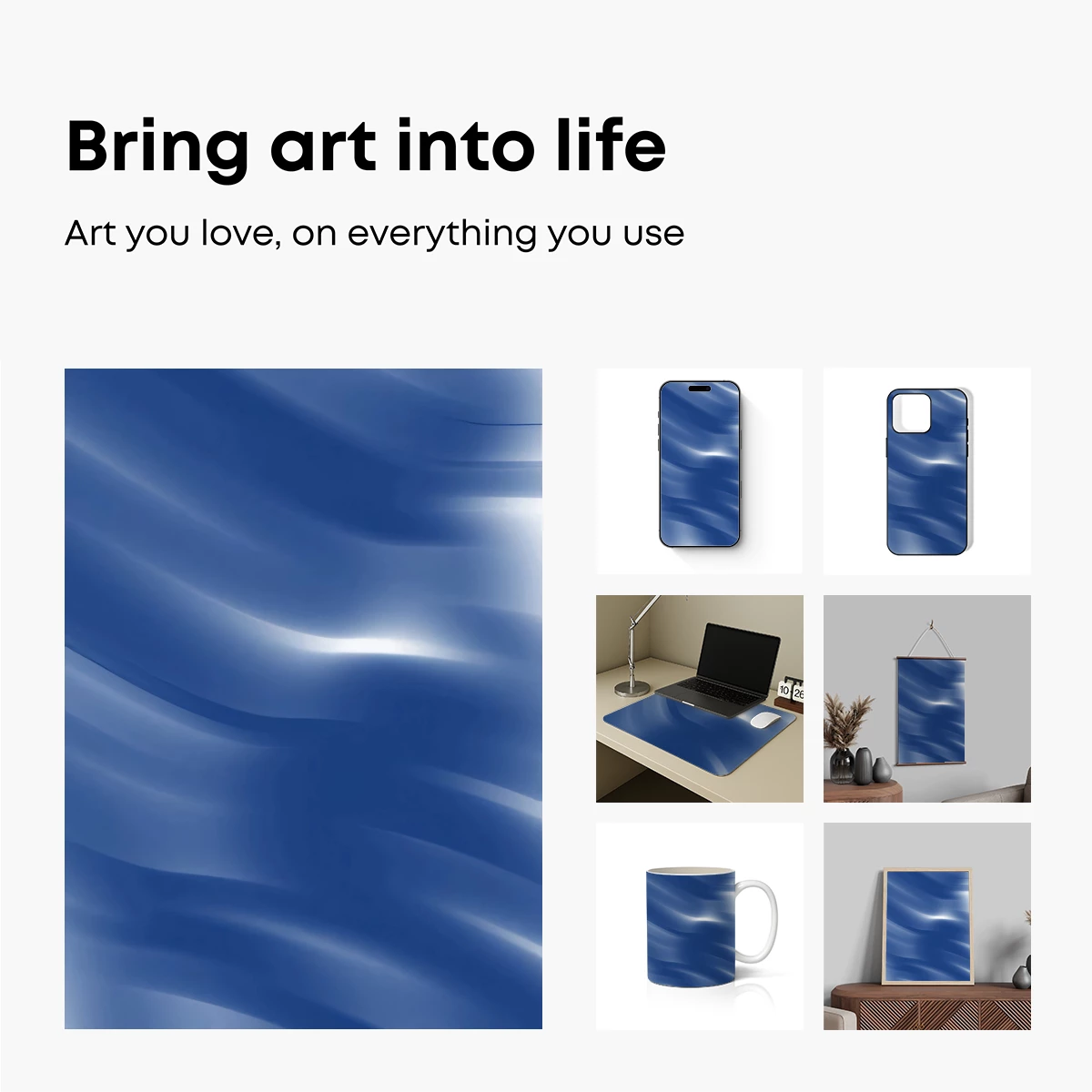 Ethereal Blue Waves: A Digital Symphony of Flow - Image 2