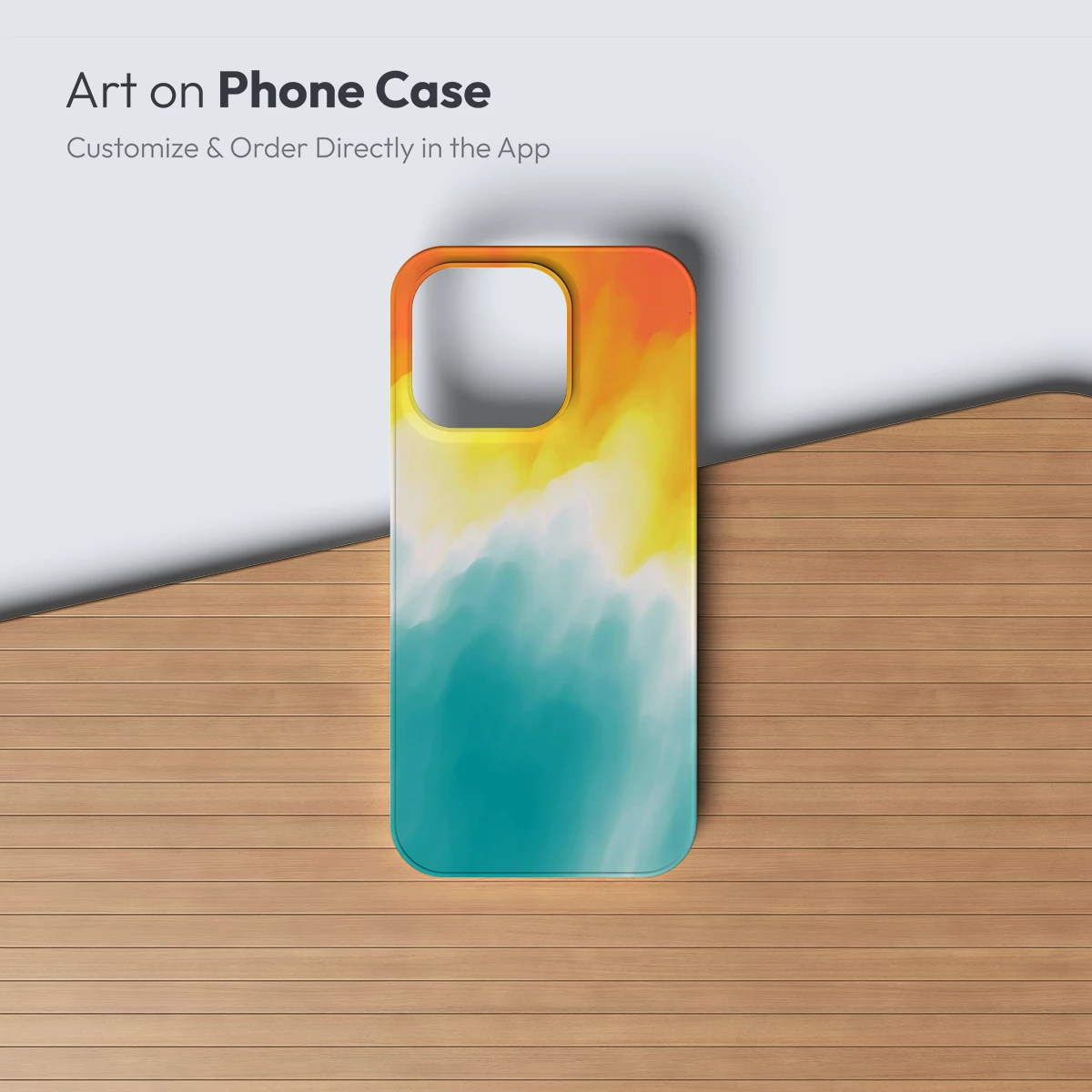 Abstract Sunset Waves: Fusion of Warm and Cool Tones - Image 2