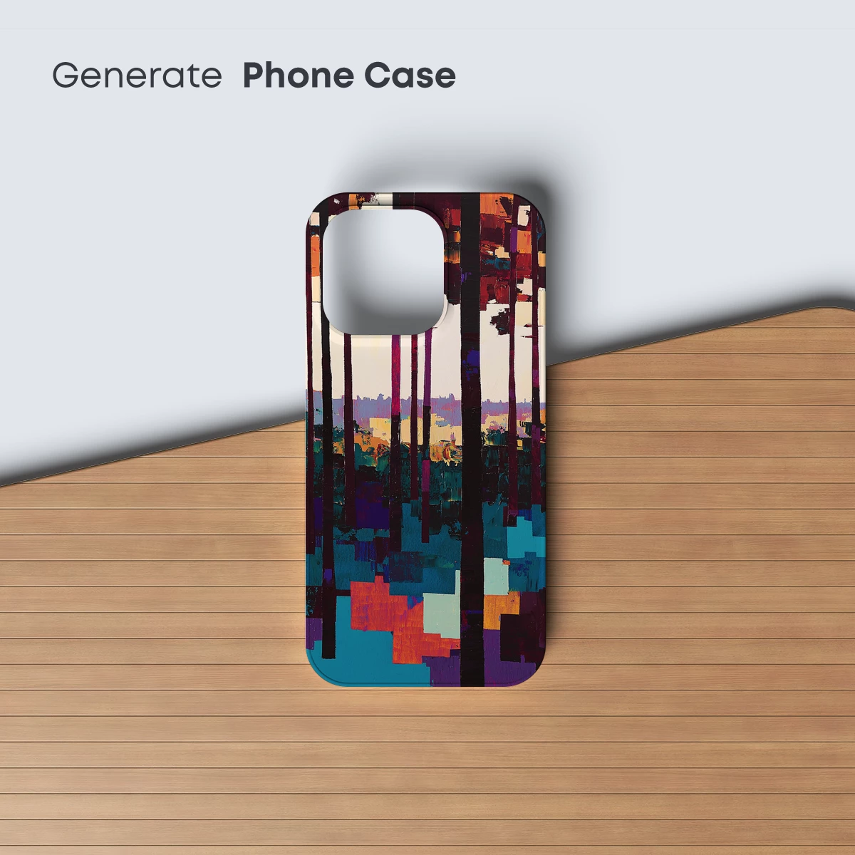 Abstract Forest Symphony: Colorful Canopy Layers - Image 3