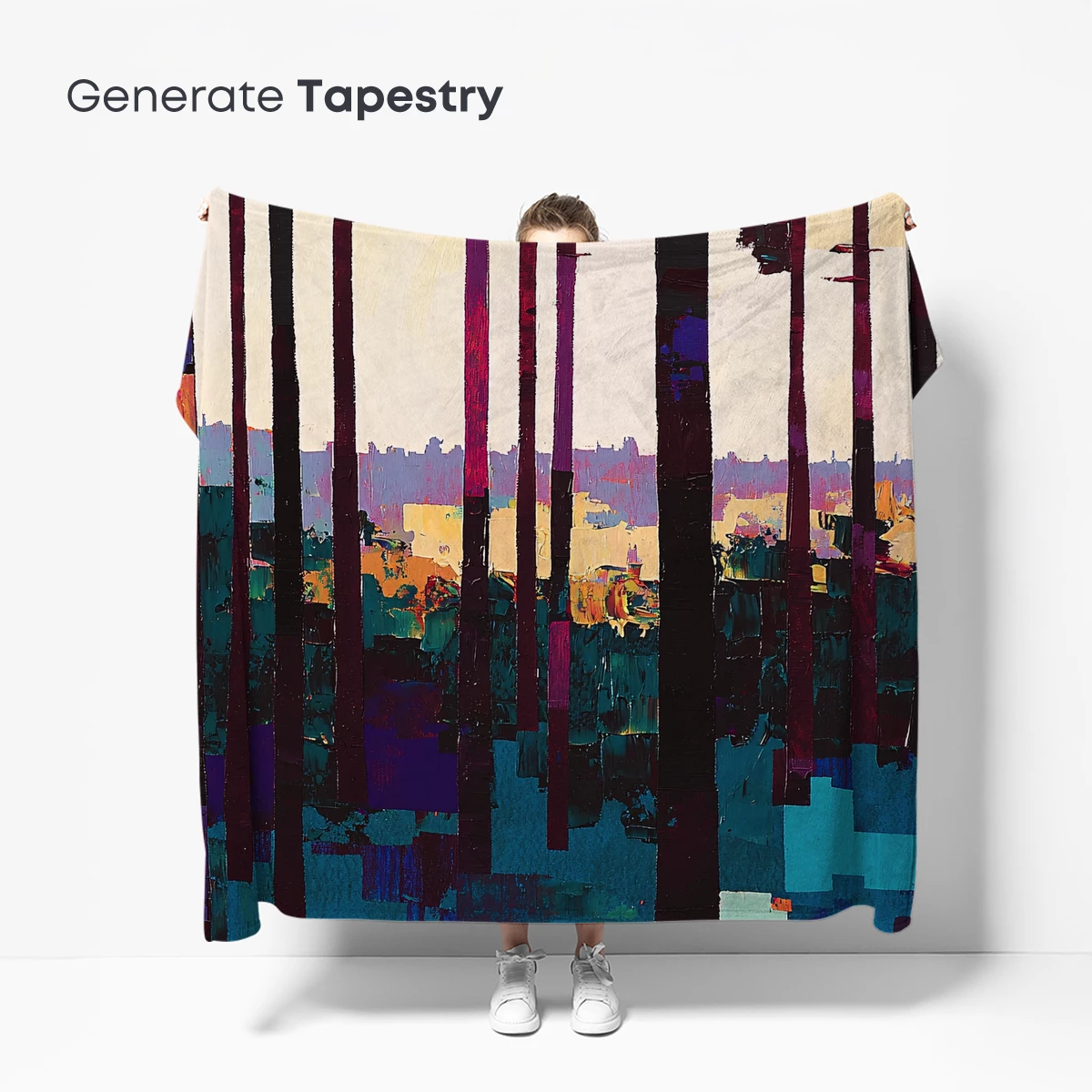 Abstract Forest Symphony: Colorful Canopy Layers - Image 5