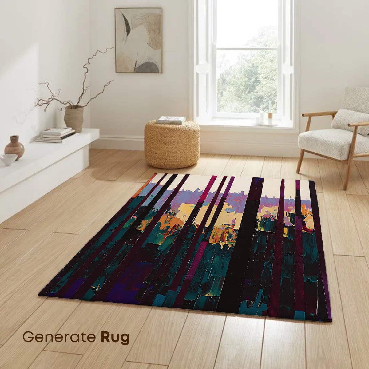 Abstract Forest Symphony: Colorful Canopy Layers - Image 6