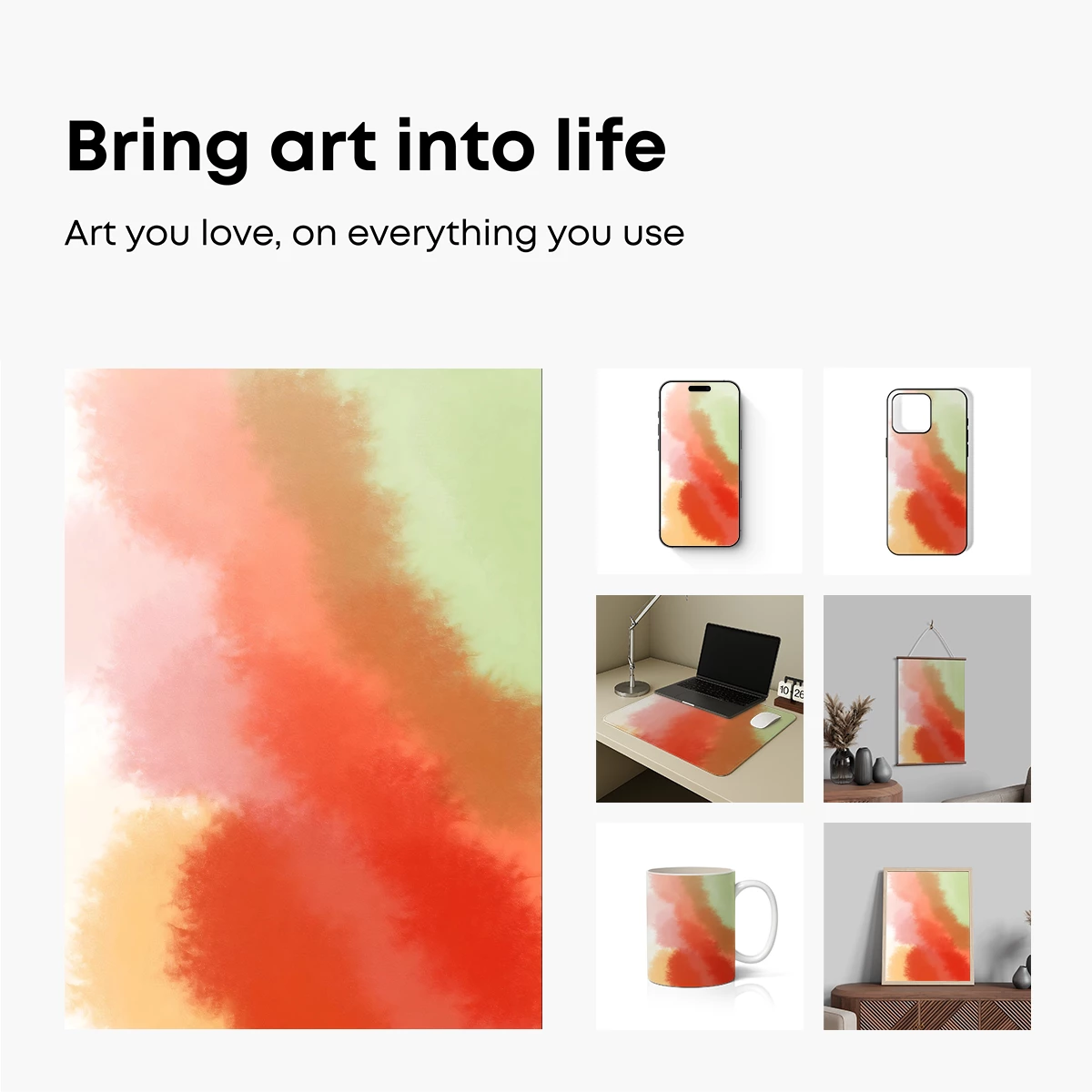 Abstract Color Fusion: Warm Hues Dance - Image 2