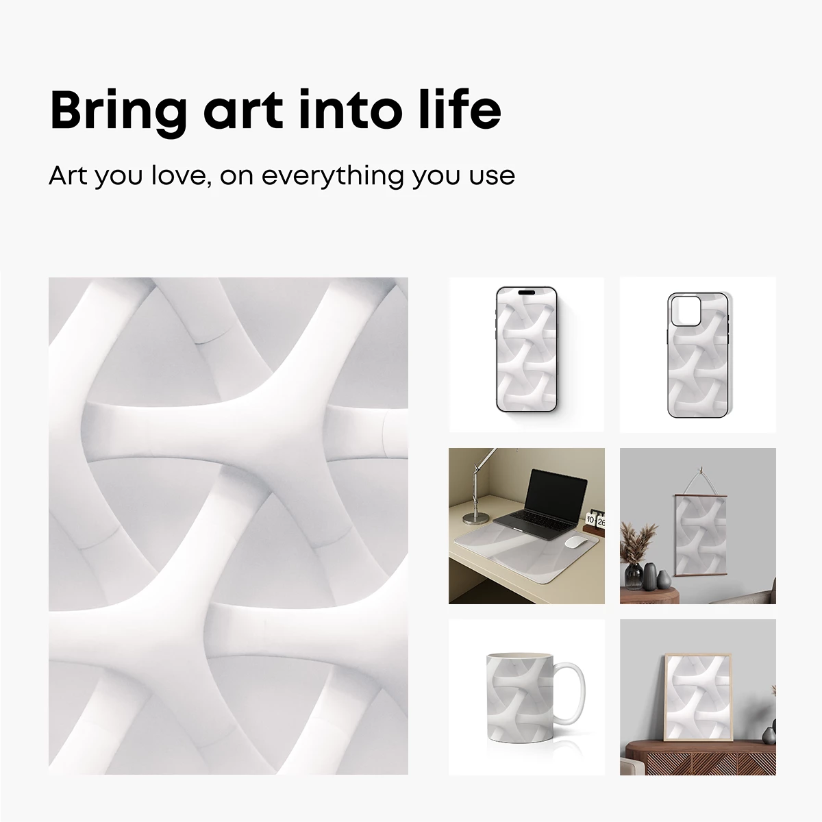 Ethereal White Weave: A Dance of Light and Form - Image 2