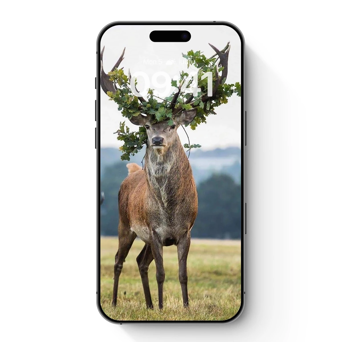 Deer with Crown of Leaves: Nature's Artistry