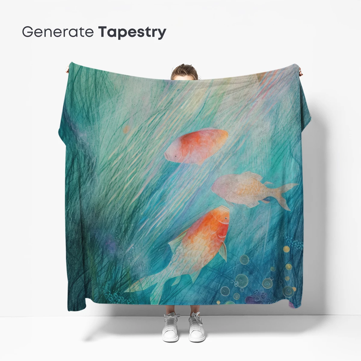 Aquatic Serenity: Ethereal Fish in a Dreamlike Ocean - Image 5