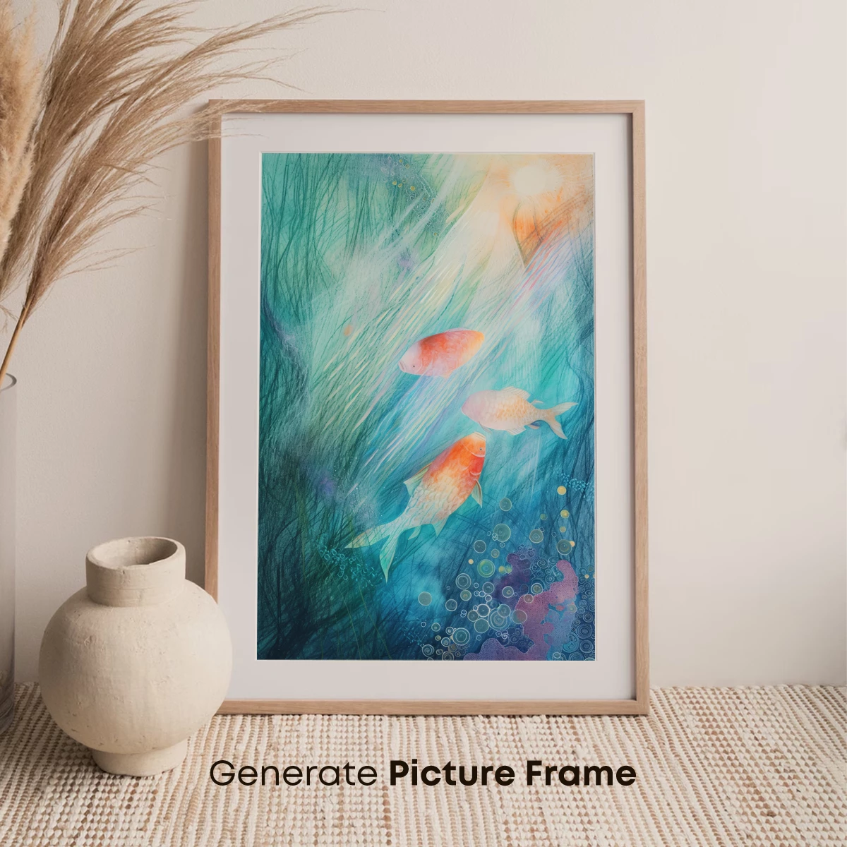 Aquatic Serenity: Ethereal Fish in a Dreamlike Ocean - Image 7