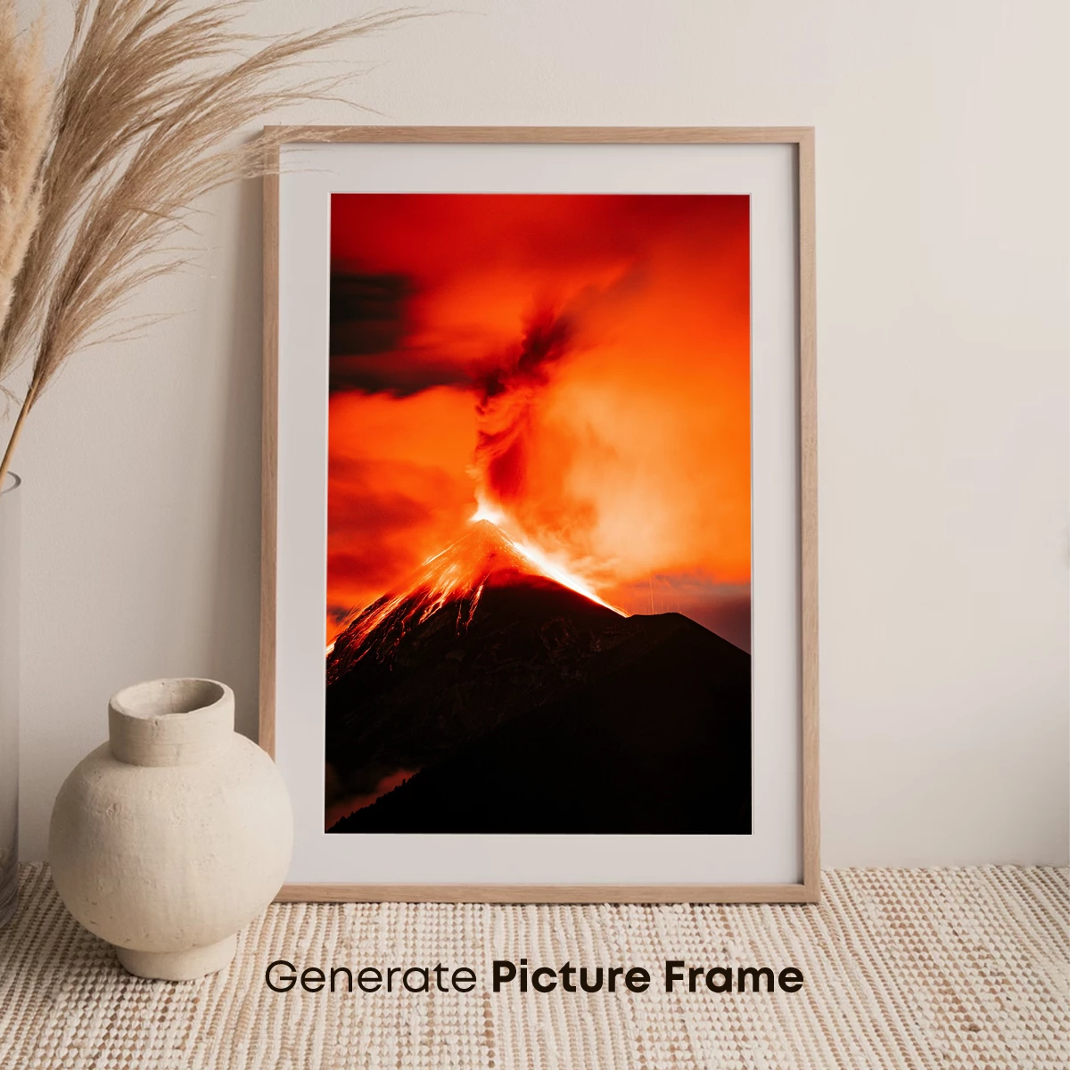 Erupting Inferno: Volcanic Fury at Dusk - Image 7