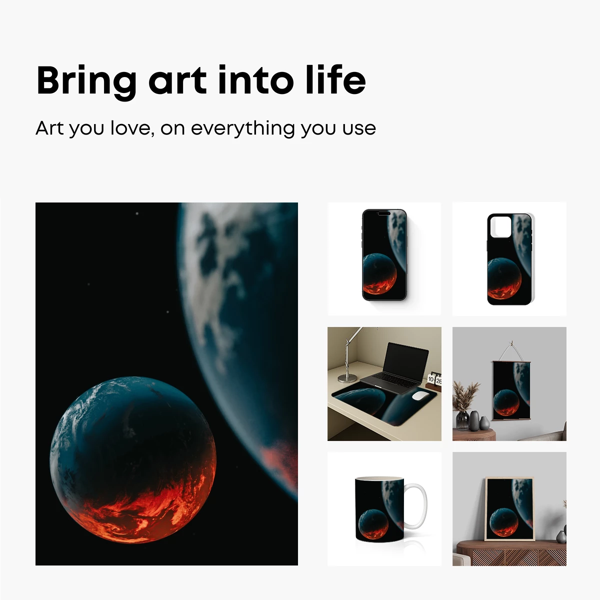 Cosmic Inferno: Planetary Dance in Flames - Image 2