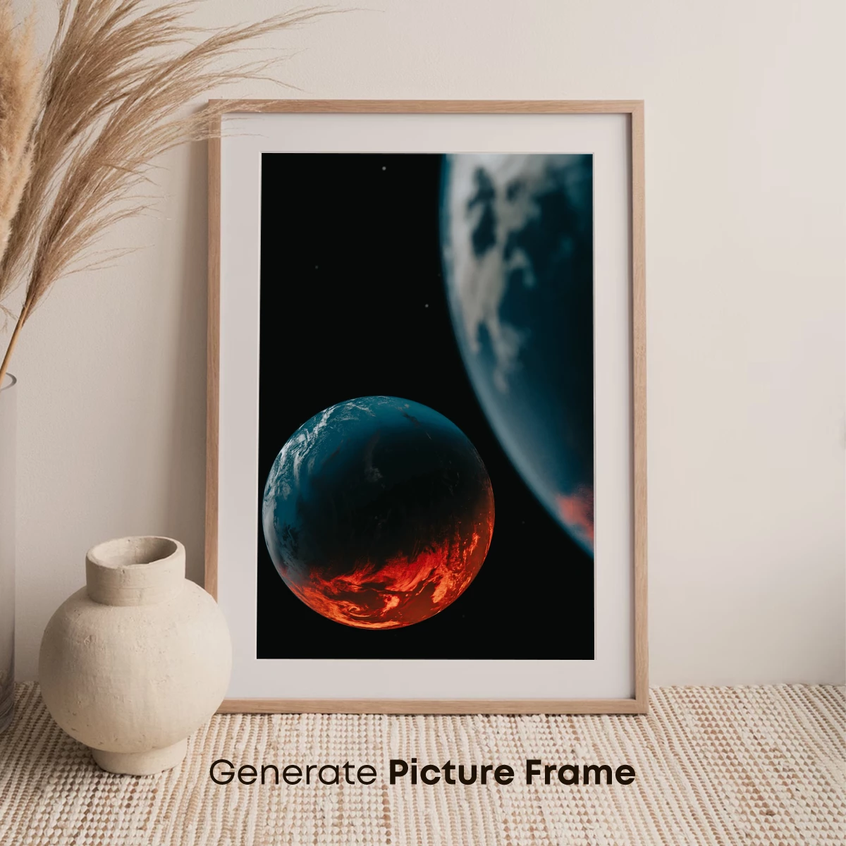 Cosmic Inferno: Planetary Dance in Flames - Image 7