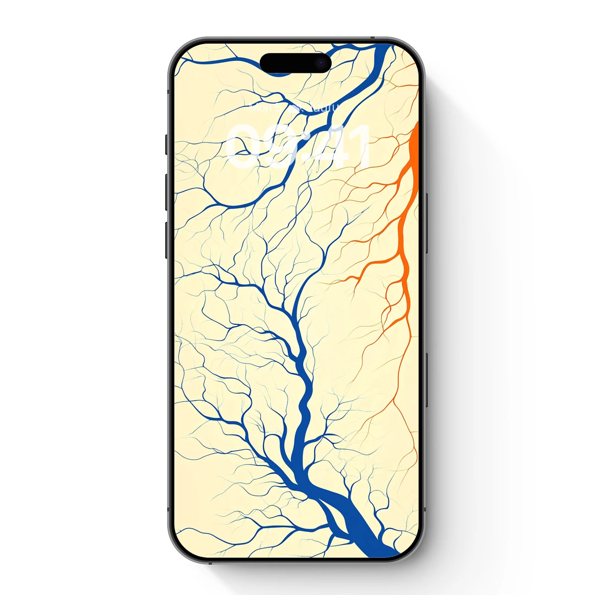 Converging River Veins: Blue and Orange Tributaries