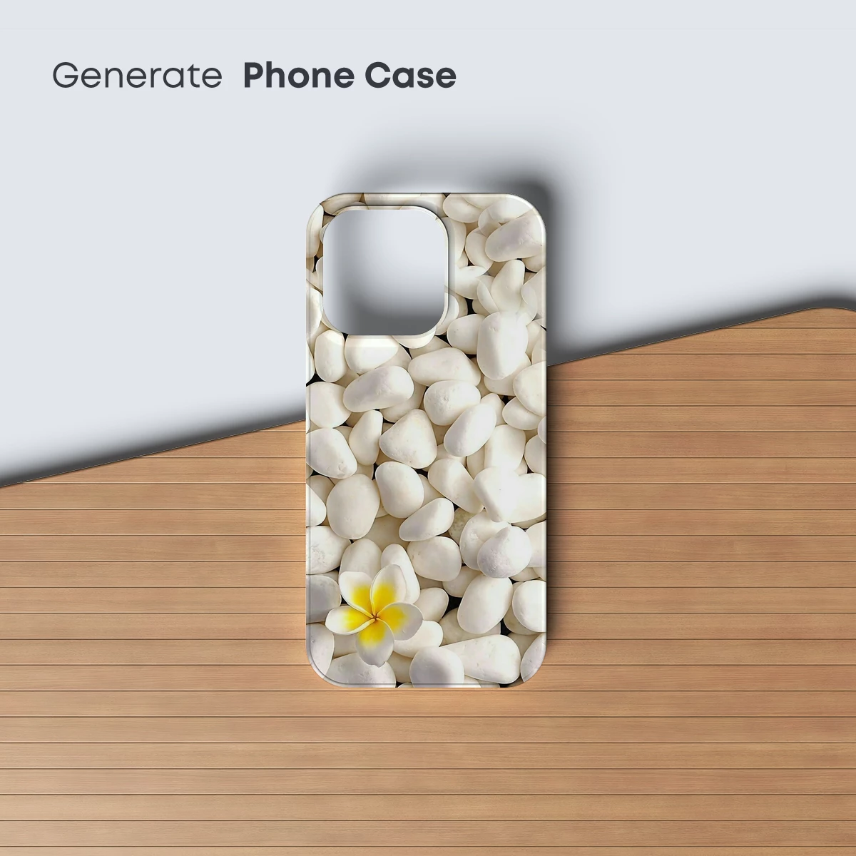 Eternal White Serenity: Frangipani on Pebbles - Image 3