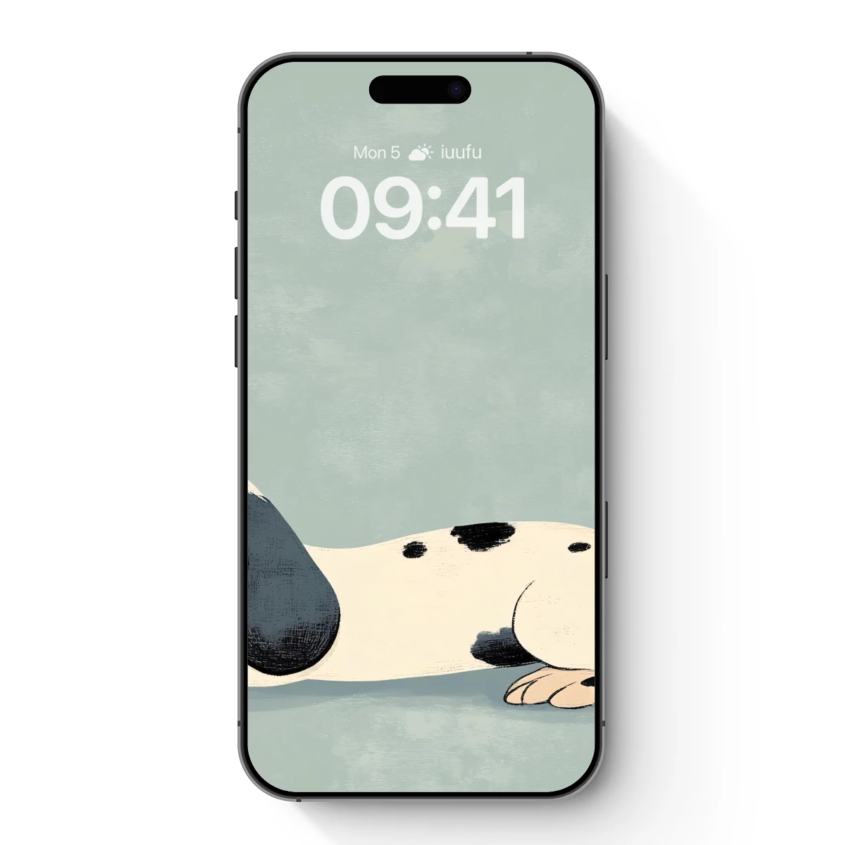 Dreaming Dalmatian: Whimsical Cartoon Rest