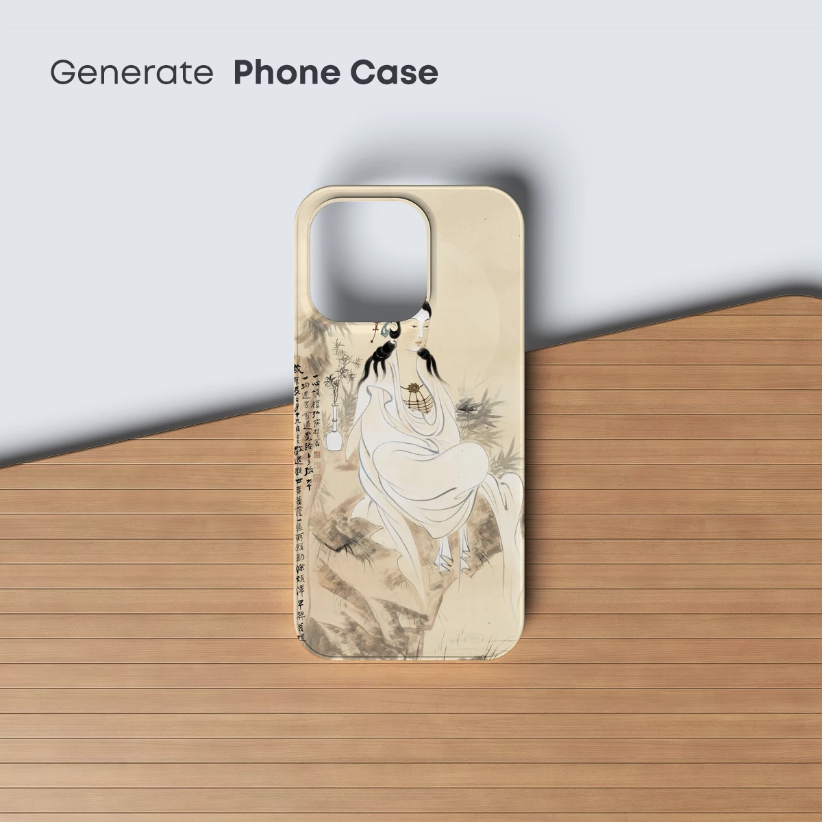 Elegant Serenity: Zen Figure in Bamboo Grove - Image 3