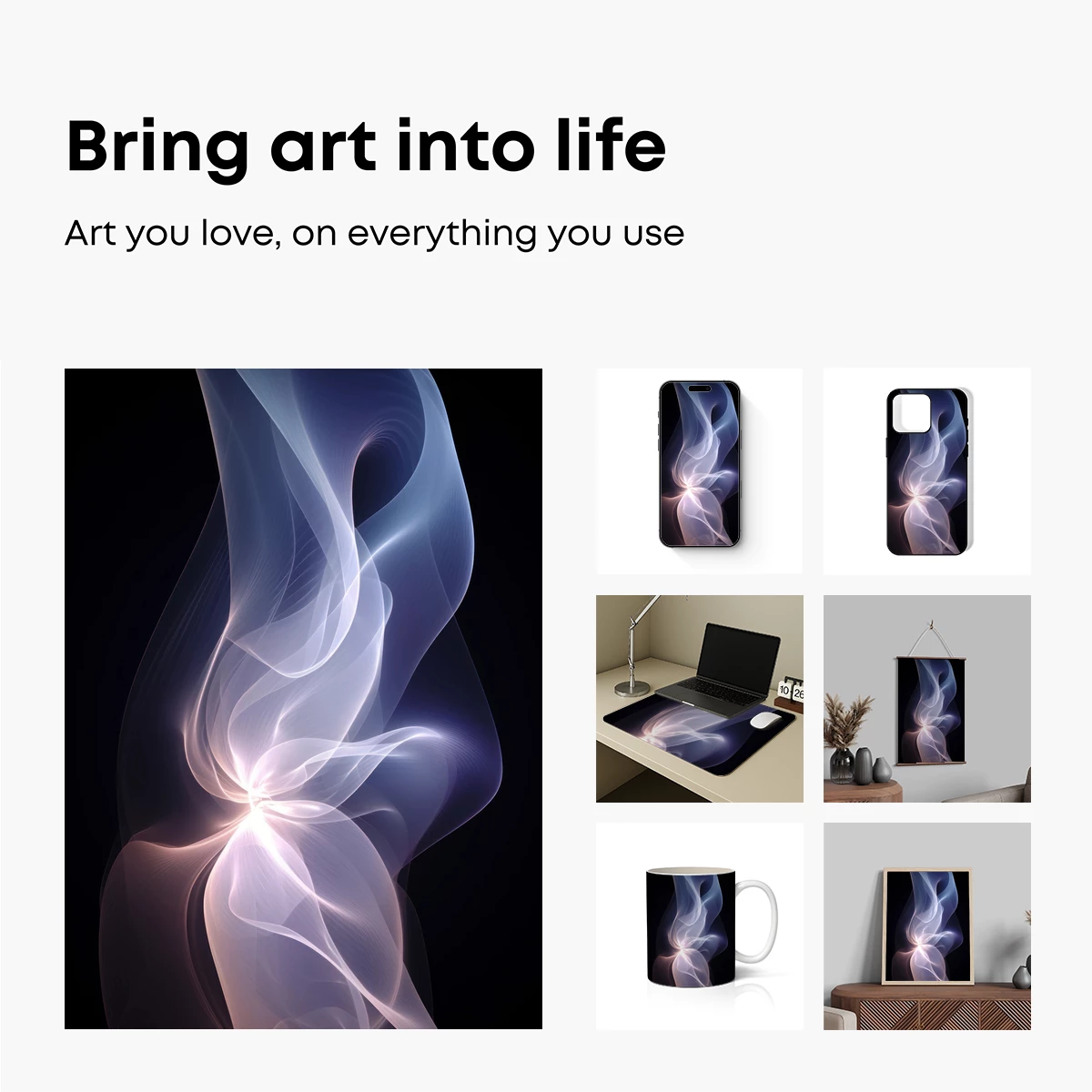 Ethereal Smoke Dance: Abstract Flow Art - Image 2