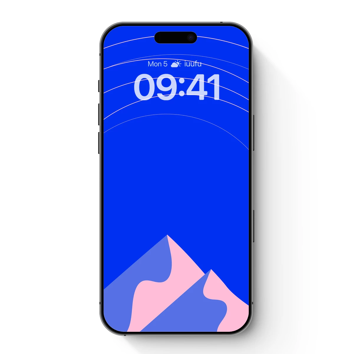 Blue Zen Peaks: Minimalist Mountain Harmony