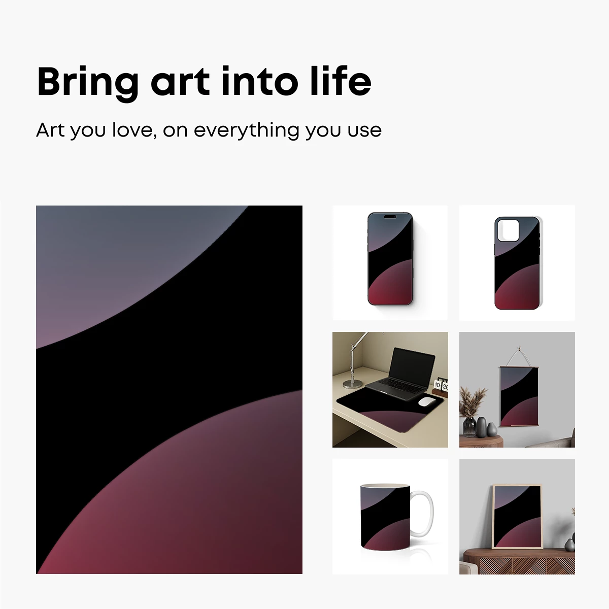 Eclipse of Serenity: Abstract Gradient Harmony - Image 2