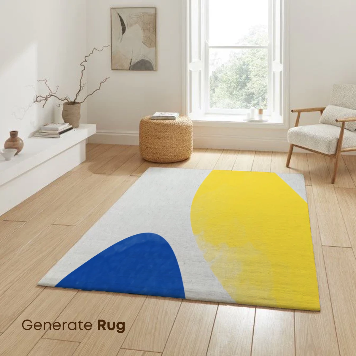 Abstract Duo: Blue and Yellow Ellipses - Image 6