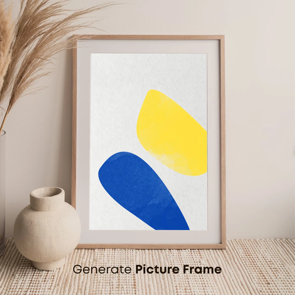 Abstract Duo: Blue and Yellow Ellipses - Image 7