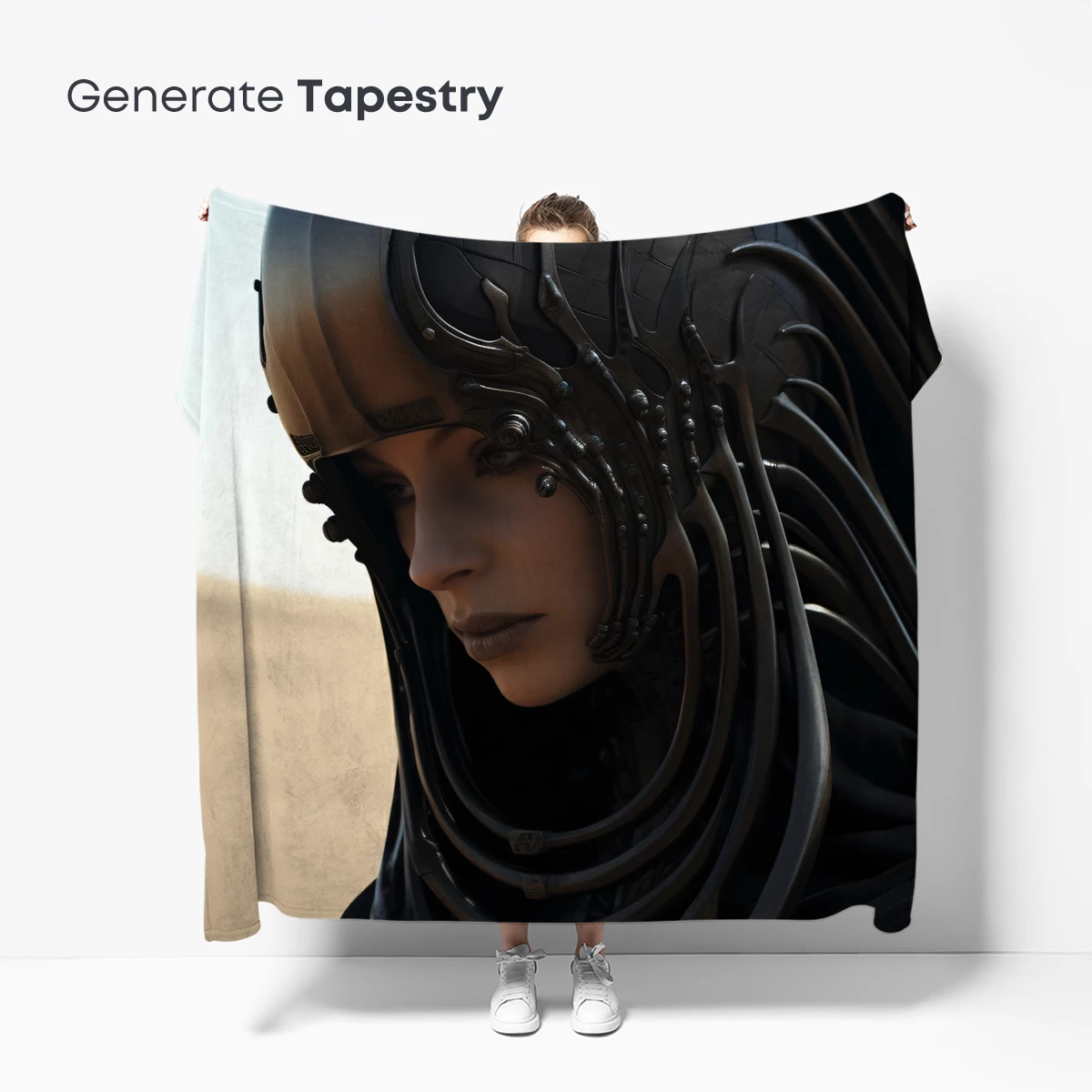 Desert Sentinel: Futuristic Armor in Sand - Image 5