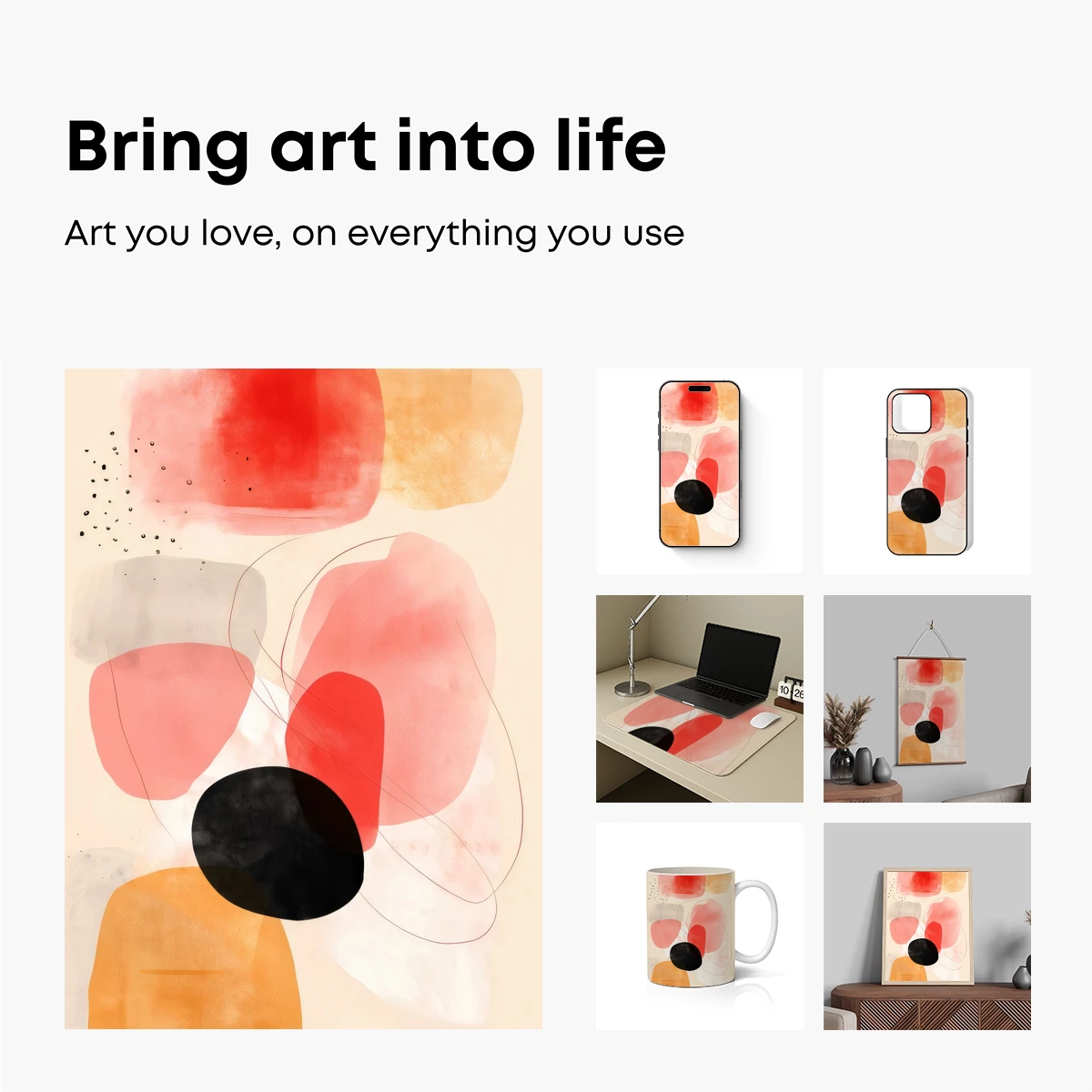 Abstract Harmony: Blended Shapes and Soft Lines - Image 2
