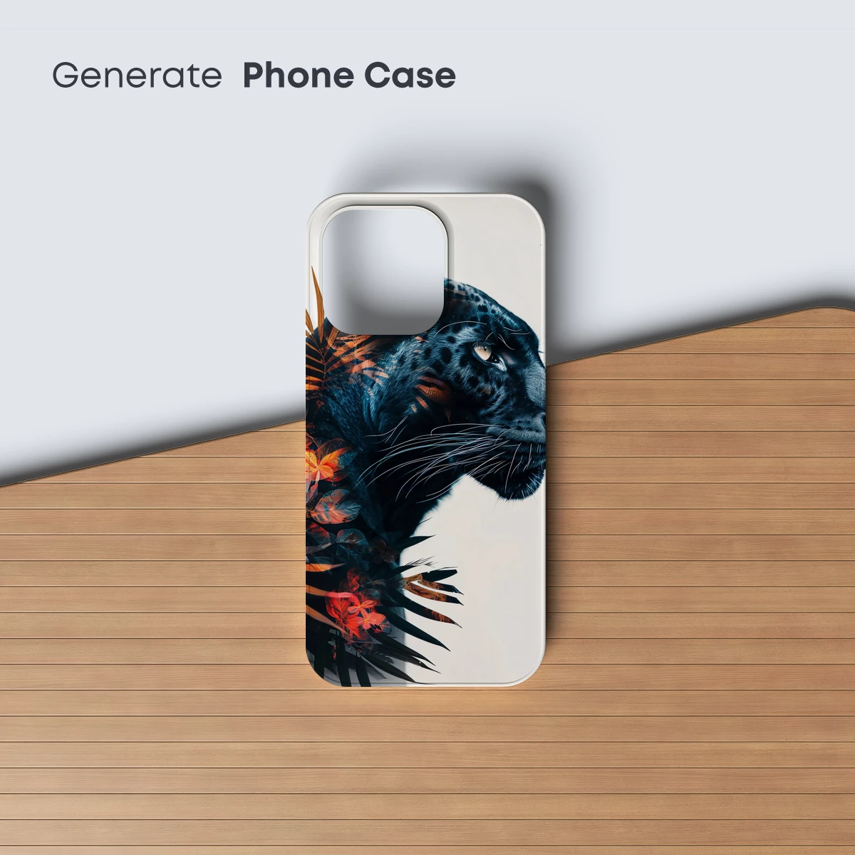 Jaguar in Floral Fusion: Artistic Wildlife Portrait - Image 3